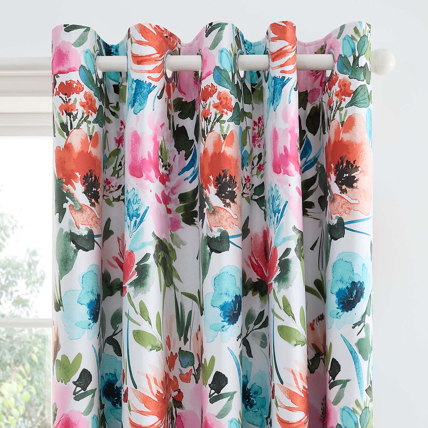 Malin Summer Blooms Blackout Eyelet Curtains