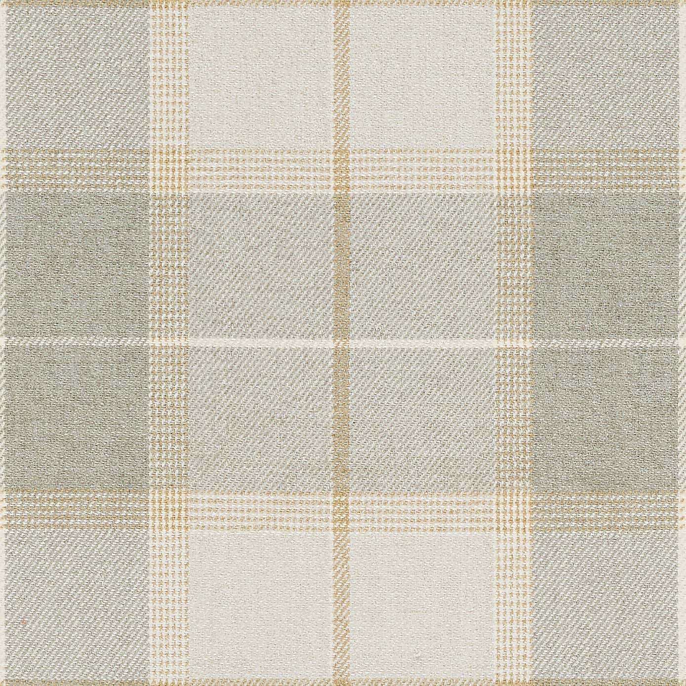 Oswald Check Footstool, Natural Grey