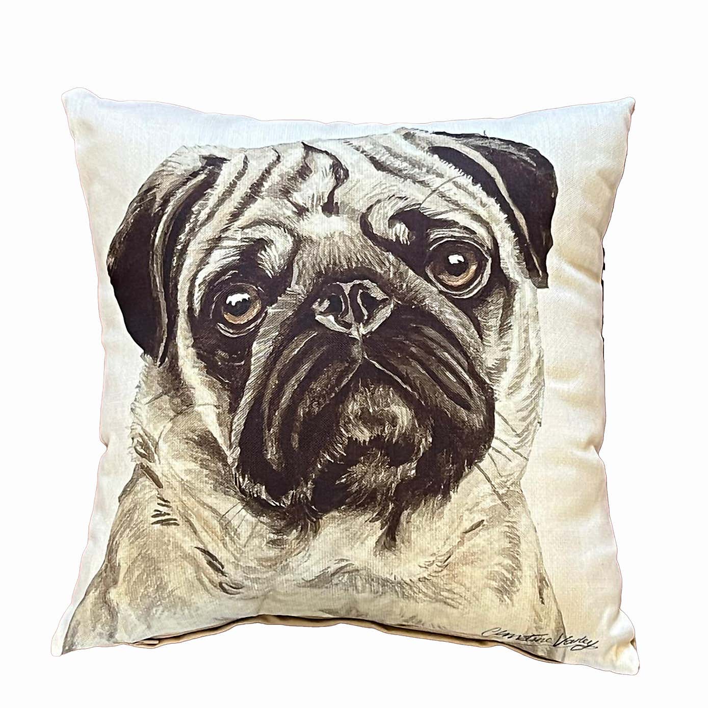 Daro Pug Square Cushion