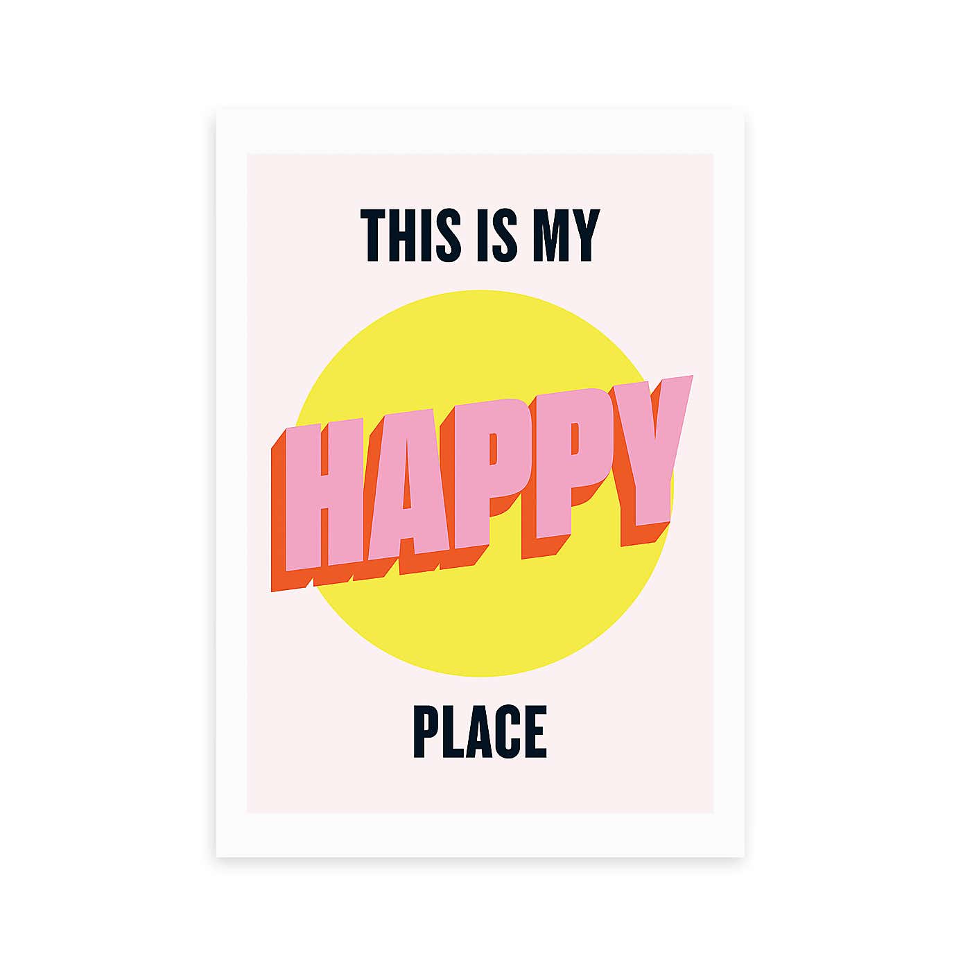 East End Prints Happy Place Print