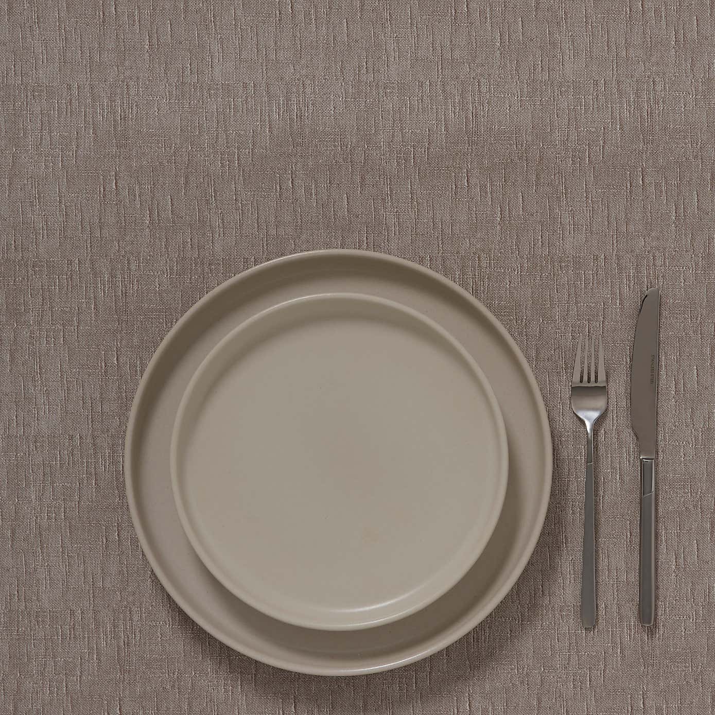 Taupe Linen Effect PVC Fabric