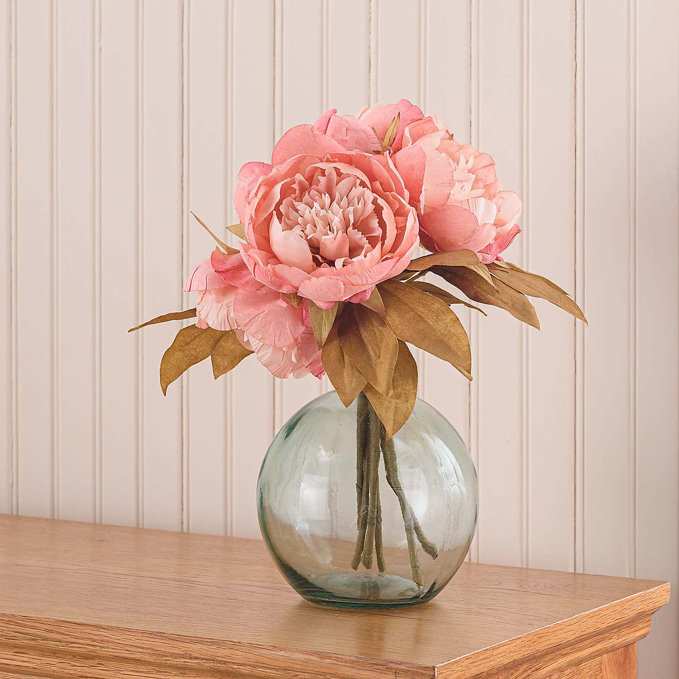 Artificial Dried Pink Peony Bouquet
