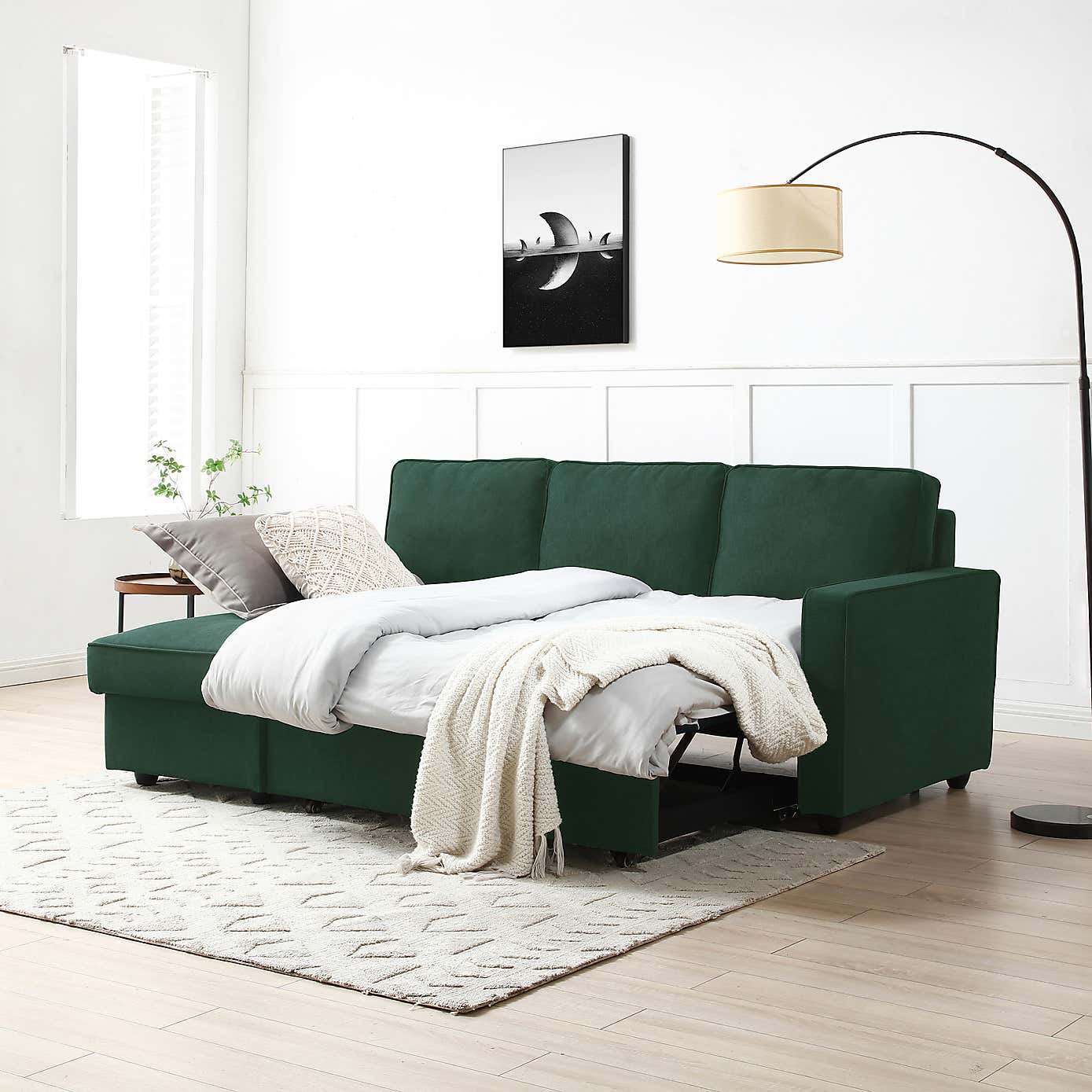 Kayden Reversible Woven Corner Double Sofa Bed