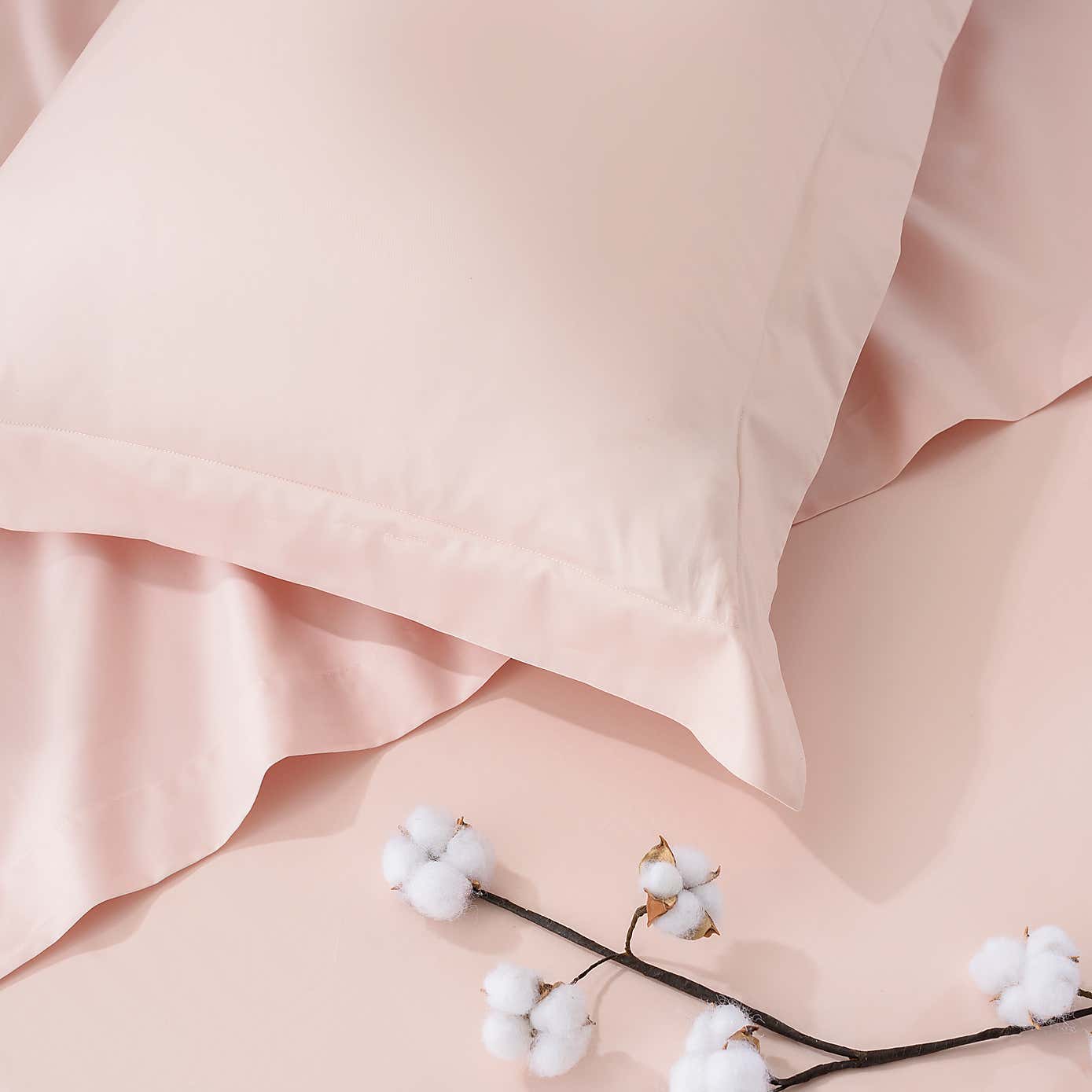 Dorma 300 Thread Count 100% Cotton Sateen Plain Oxford Pillowcase