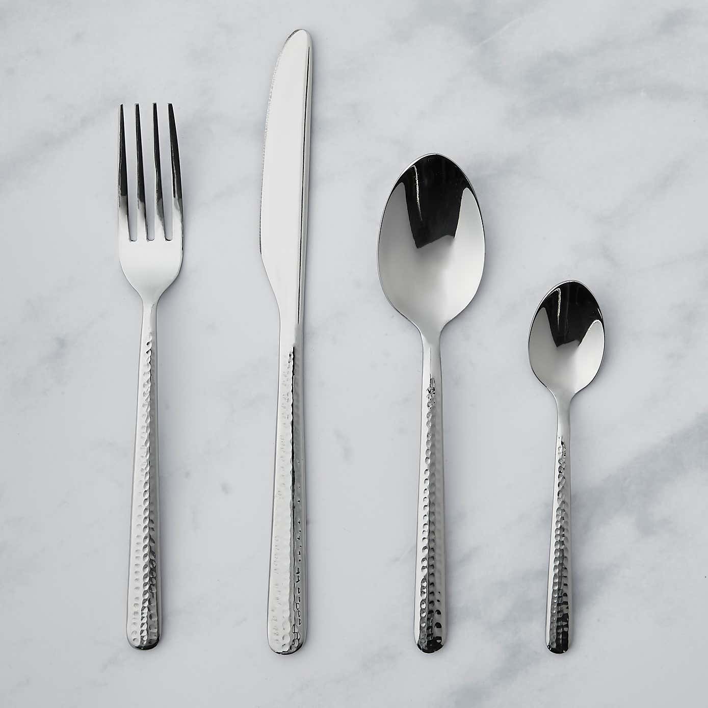 Hammered 16 piece Cutlery Set