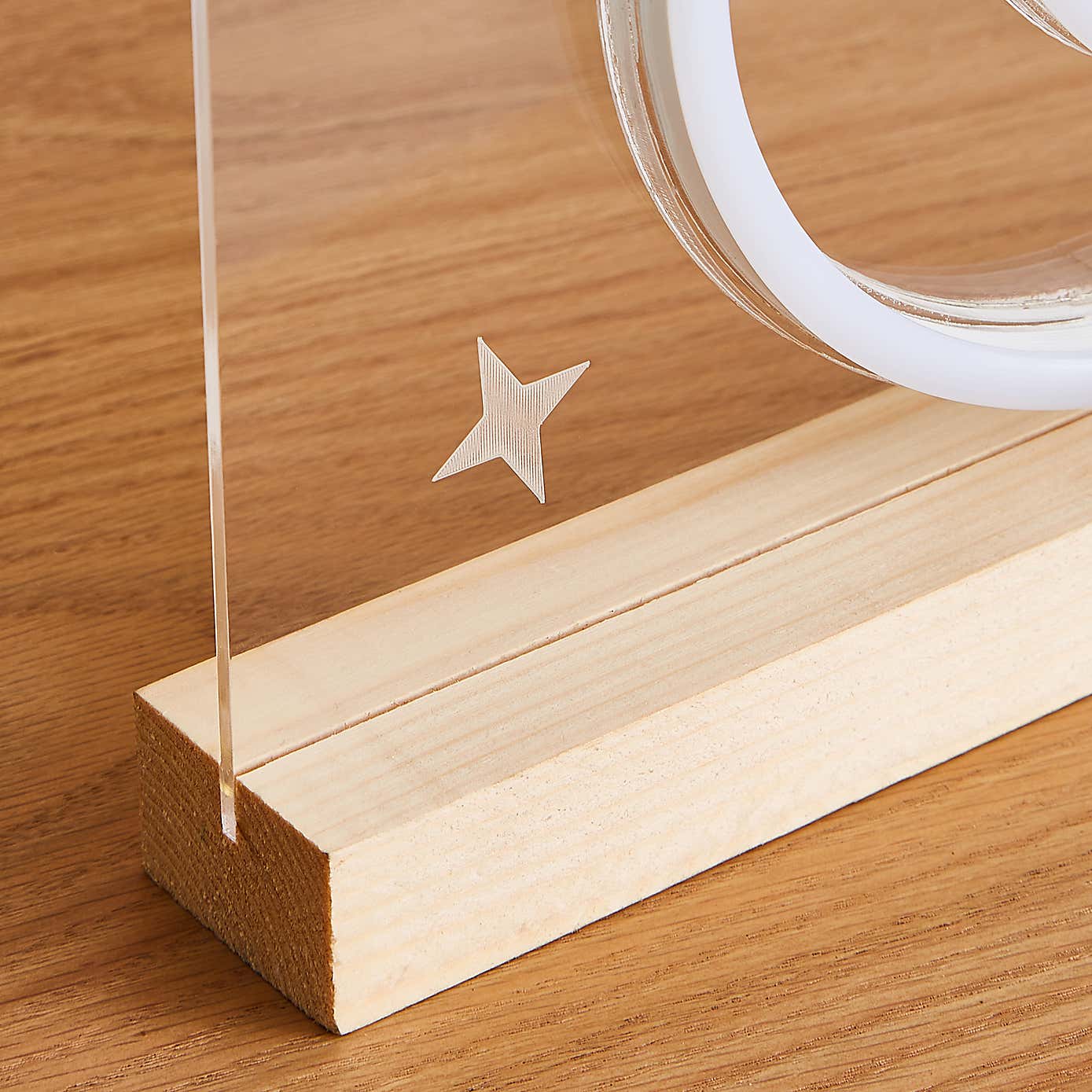 Moon and Stars Neon Table Light