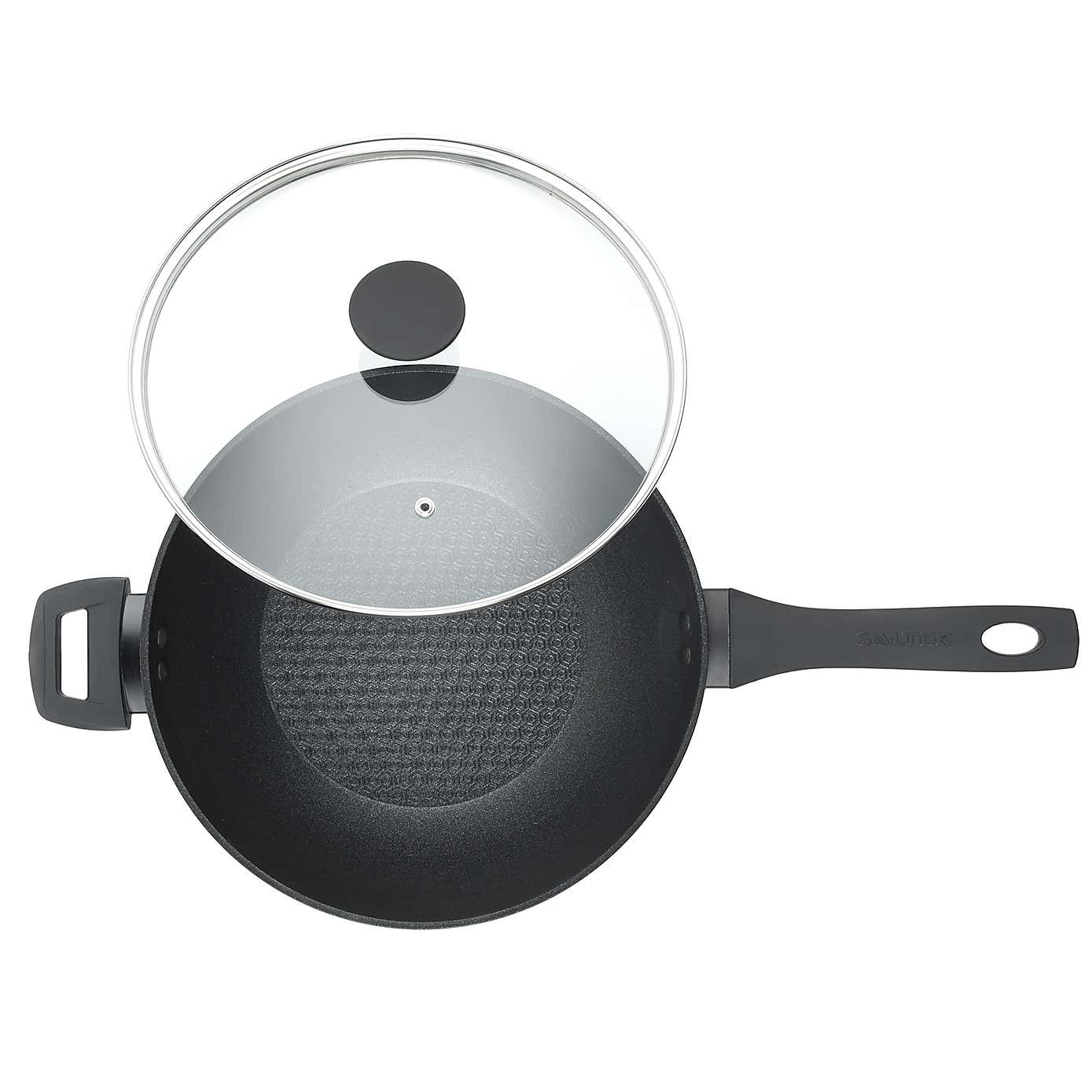 Salter Geo Hex Non-Stick Forged Aluminium Wok, 28cm