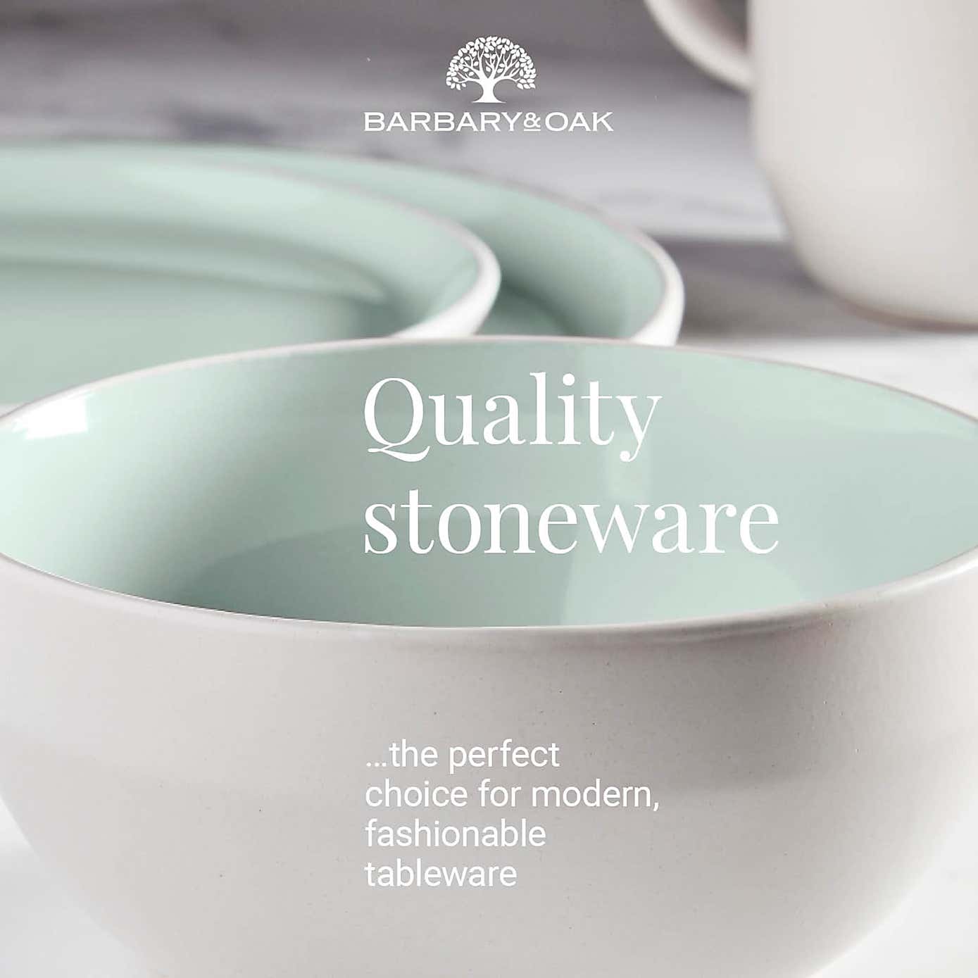 Barbary & Oak Oslo Stoneware 16 Piece Dinner Set