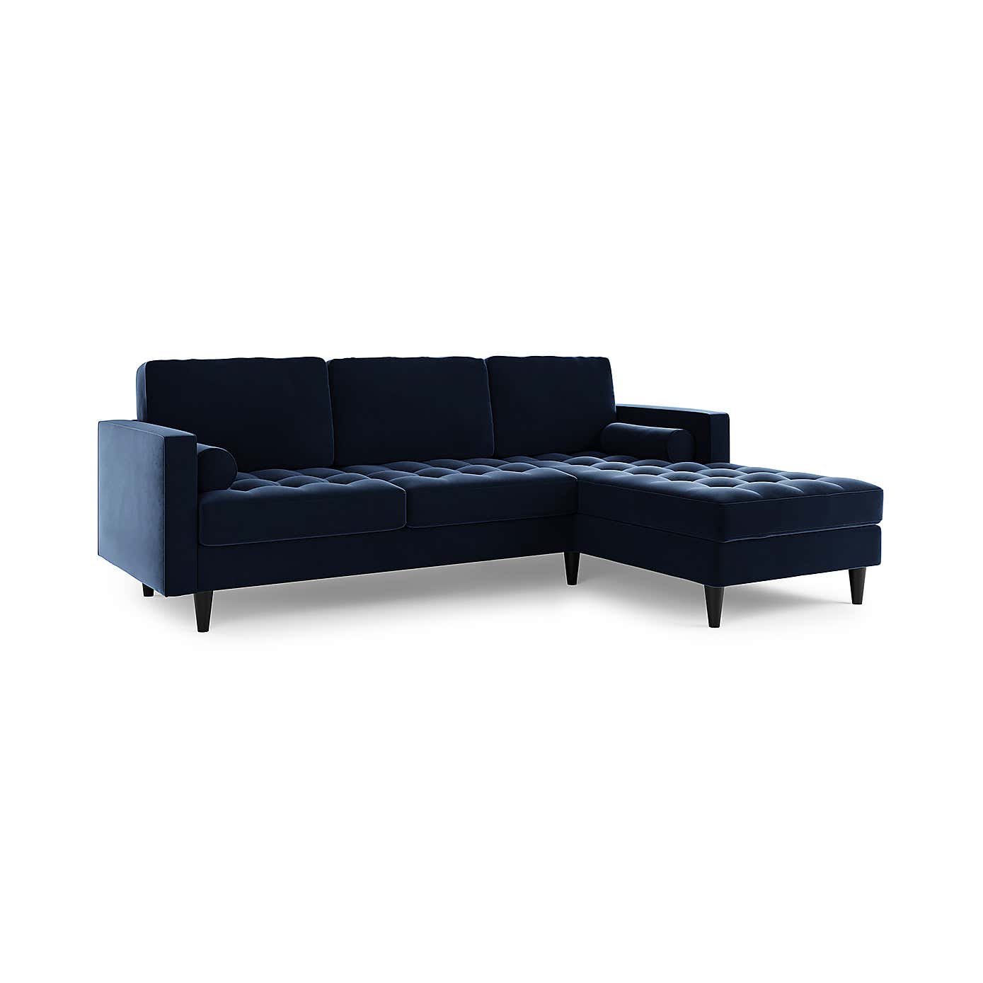 Zoe 4 Seater Corner Double Sofa Bed, Velvet