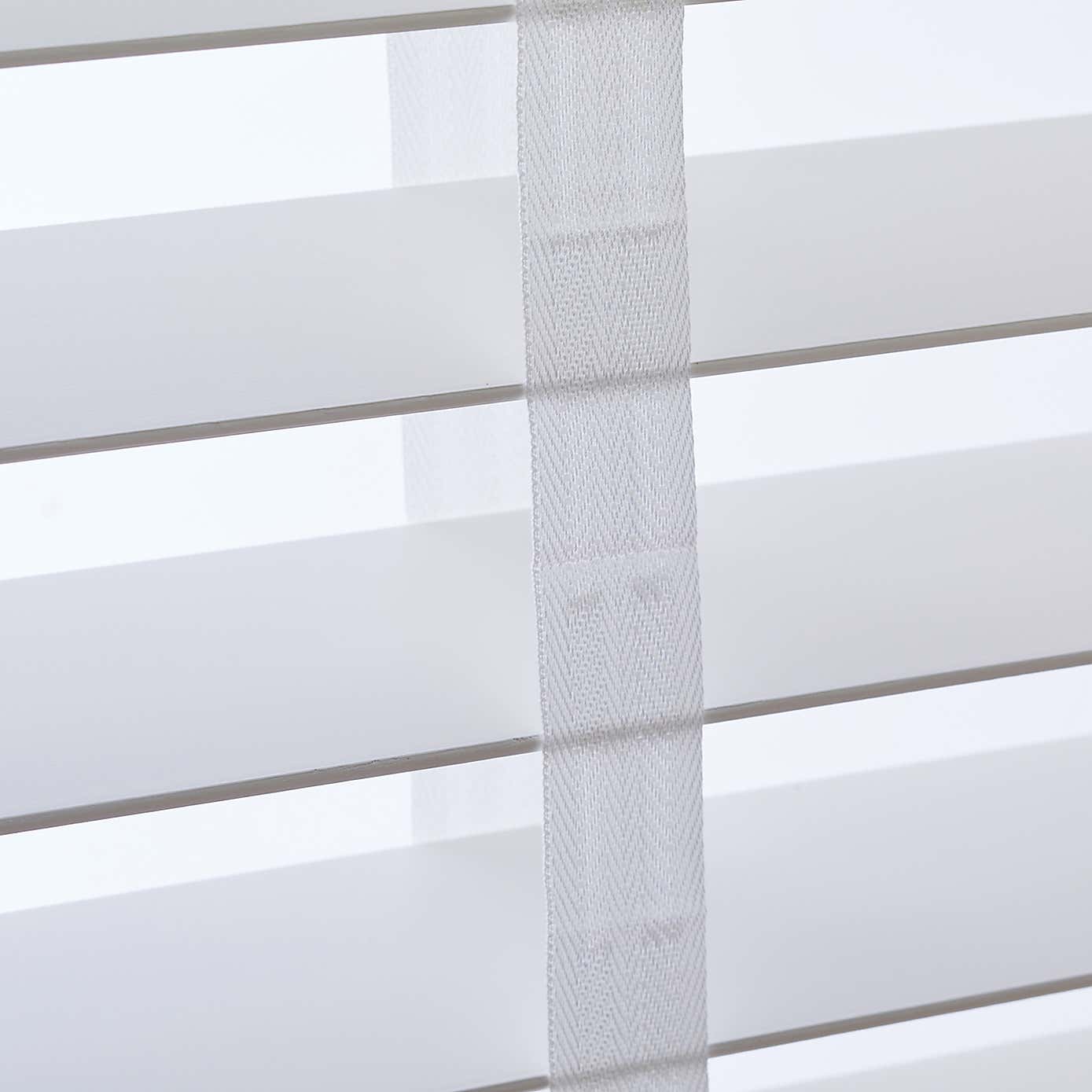 White 63mm Hardwood Shutter Effect Venetian Blind