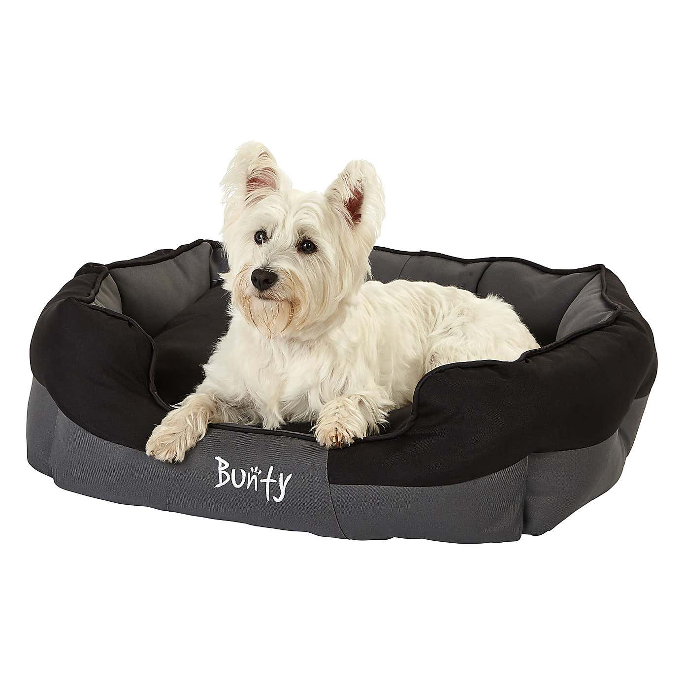Bunty Black Waterproof Anchor Dog Bed