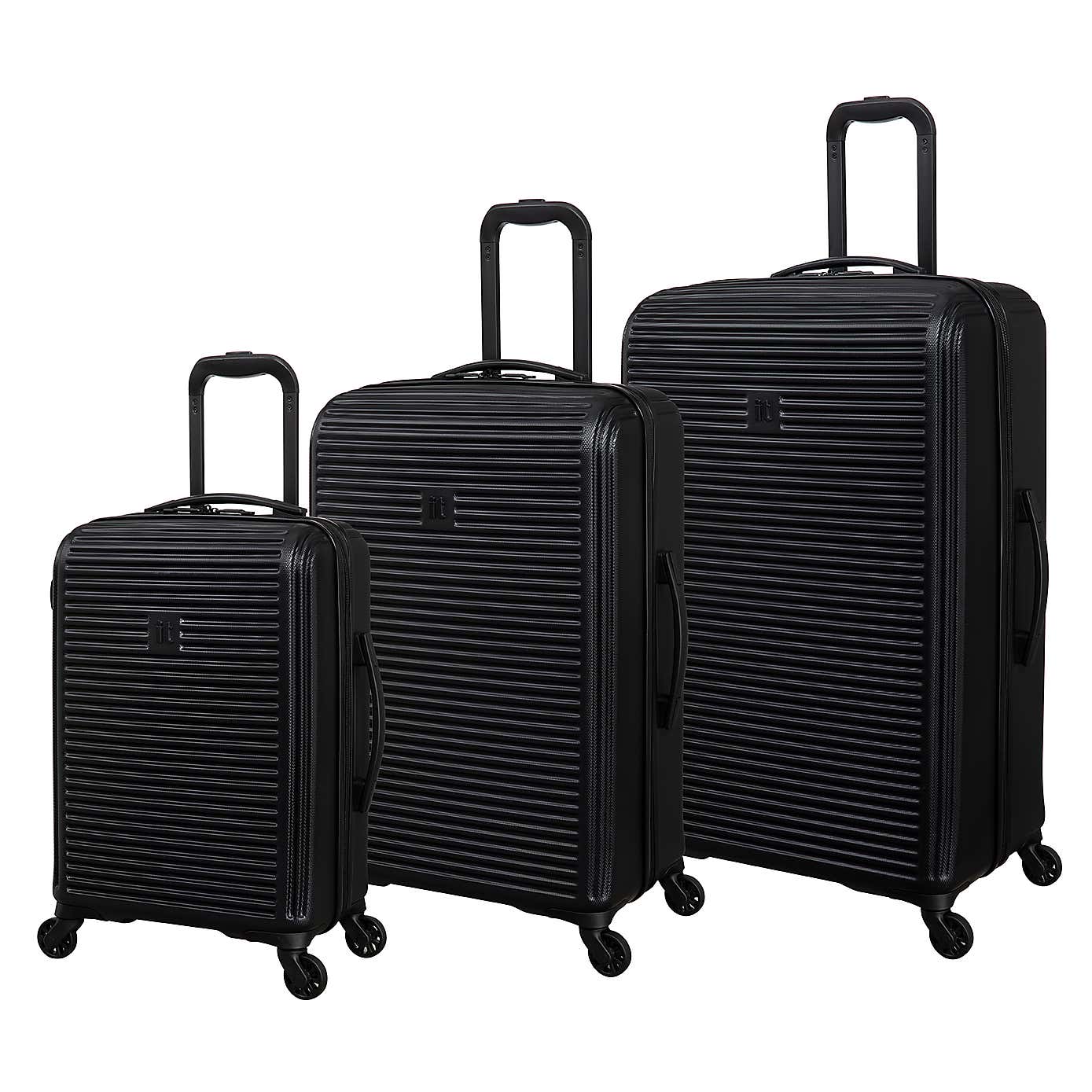 IT Luggage Set of 3 Shutter Hard Shell Suitcases