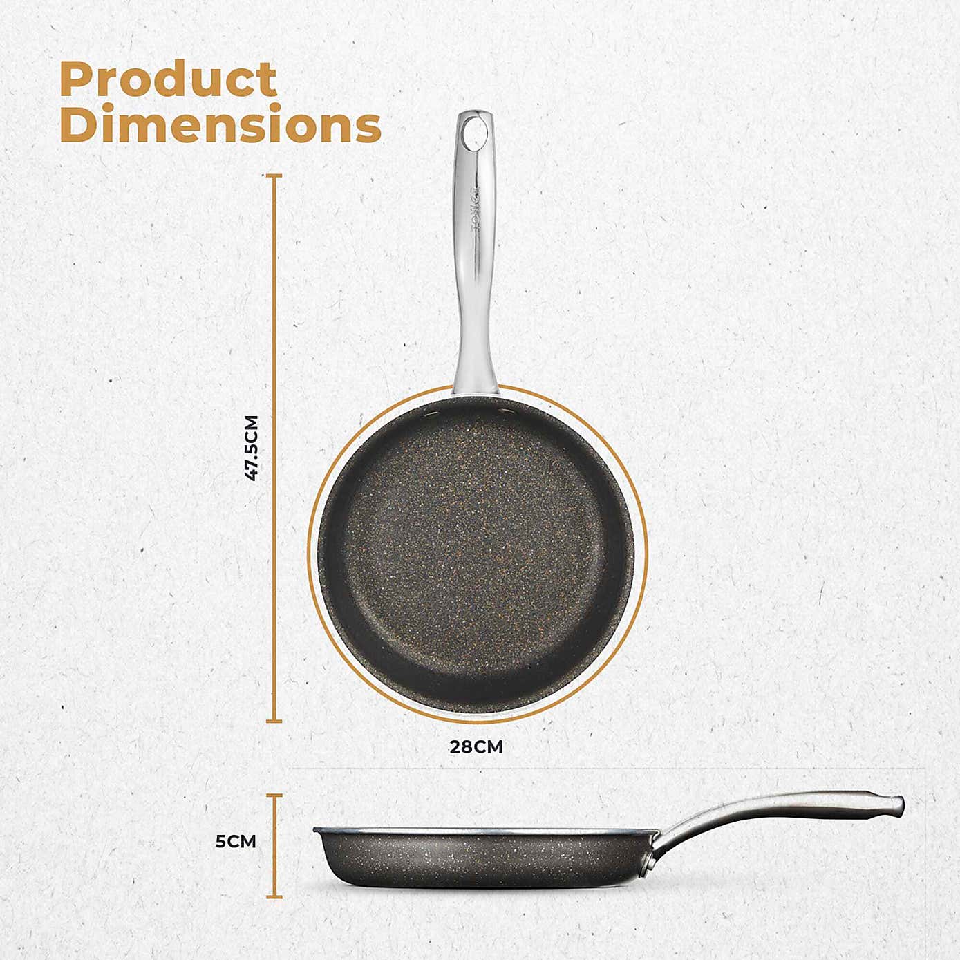 Tower Cerastone Pro 2 Piece Fry Pan Set