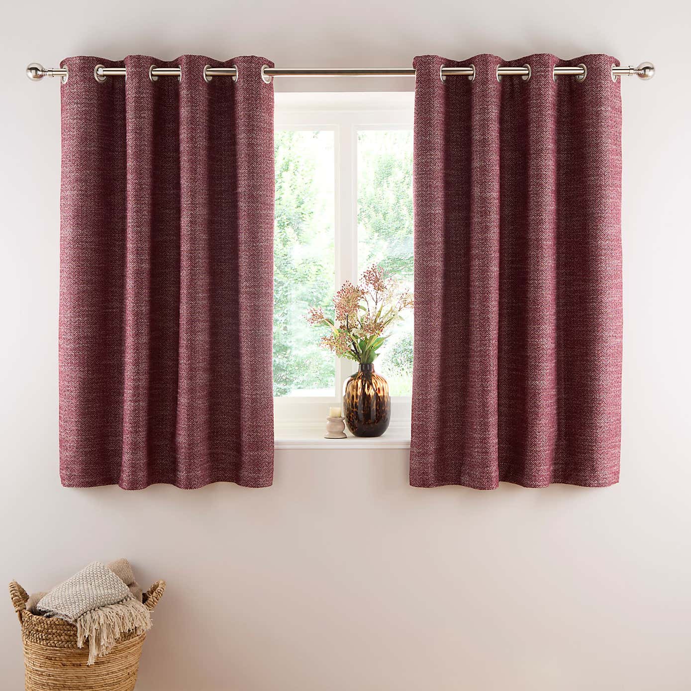 Churchgate Swithland Herringbone Eyelet Curtains