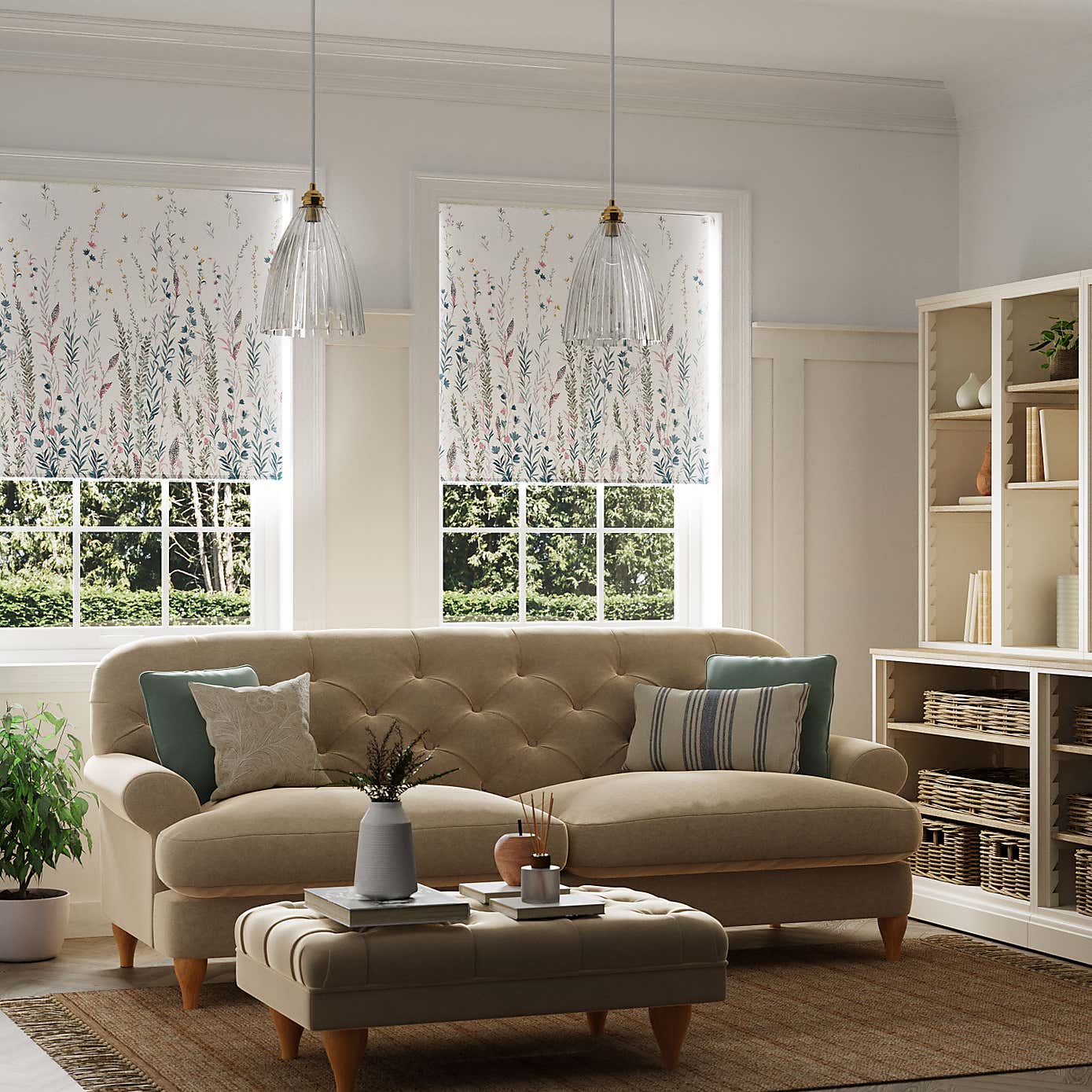 Whimsical Botanical Multi Blackout Roller Blind