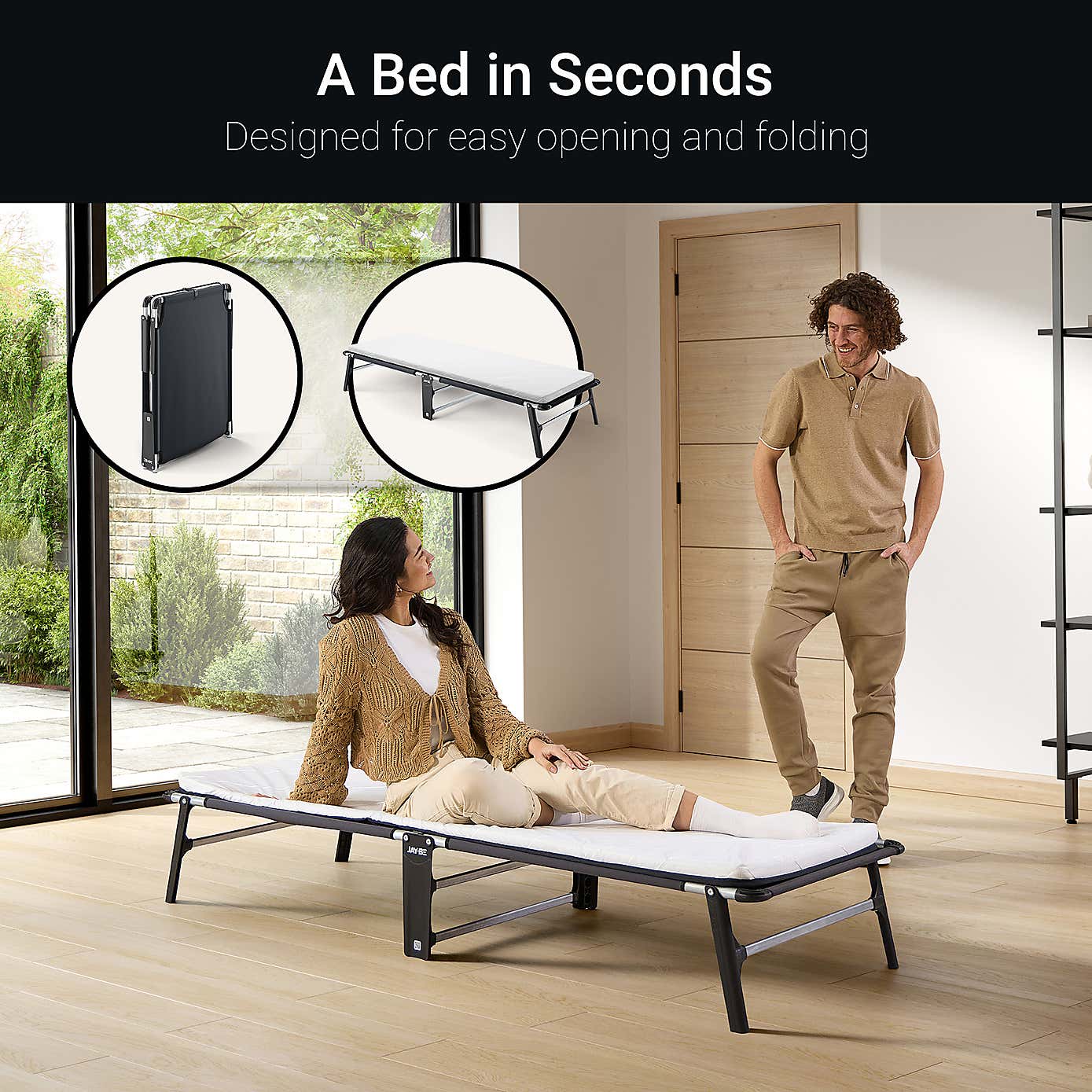 Jay-Be Compact Folding Bed with e-Fibre Mattress