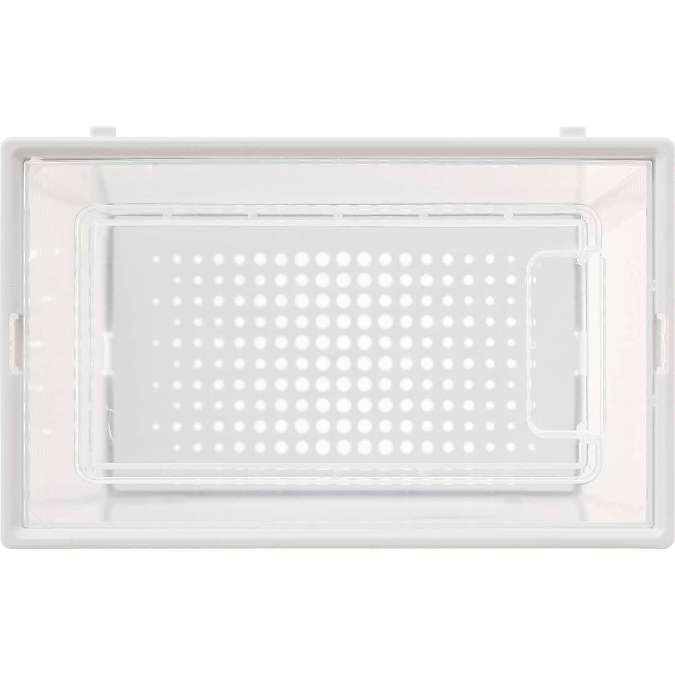 Set of 2 Stackable Clear Shoe Boxes