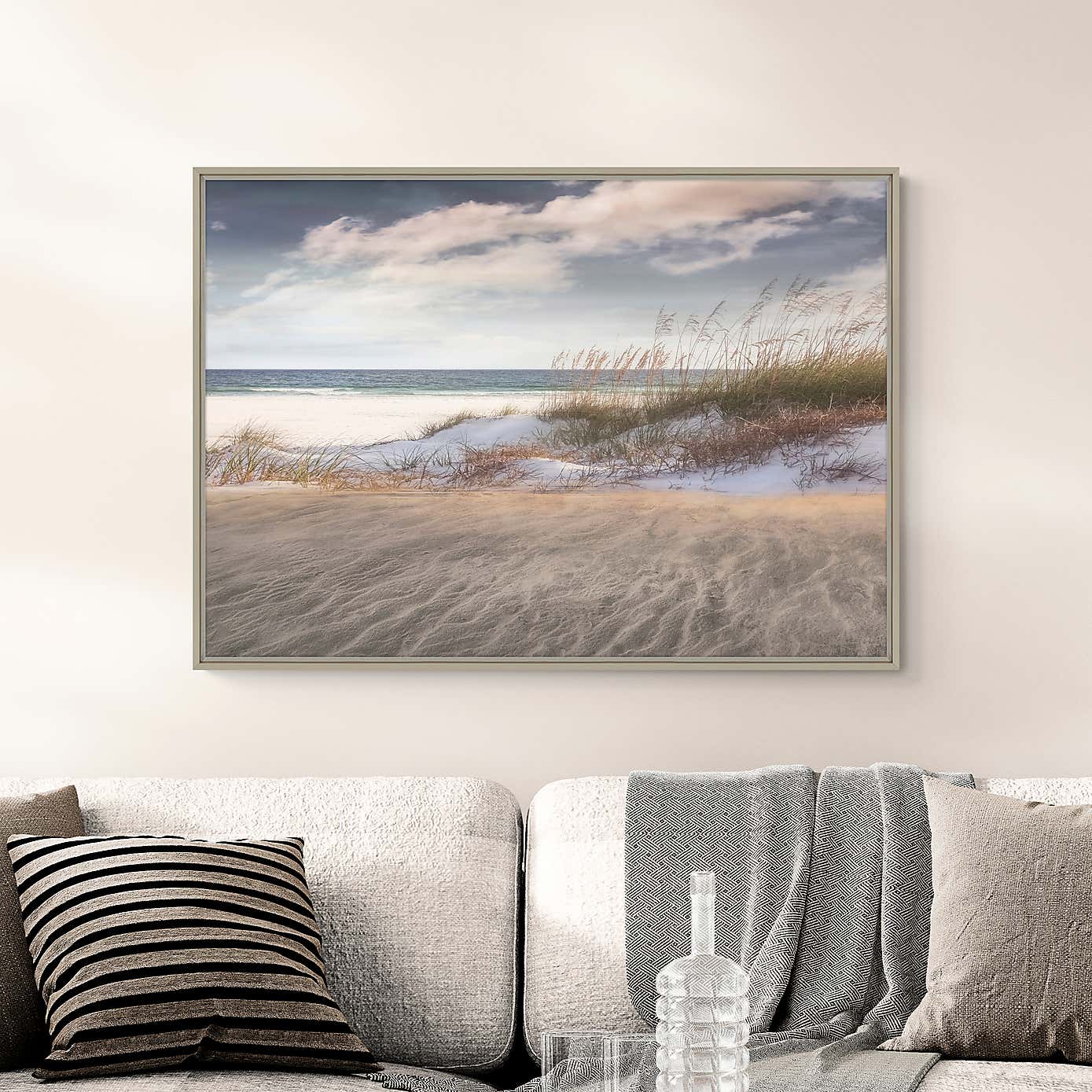 Amongst The Sea Grasses Framed Canvas