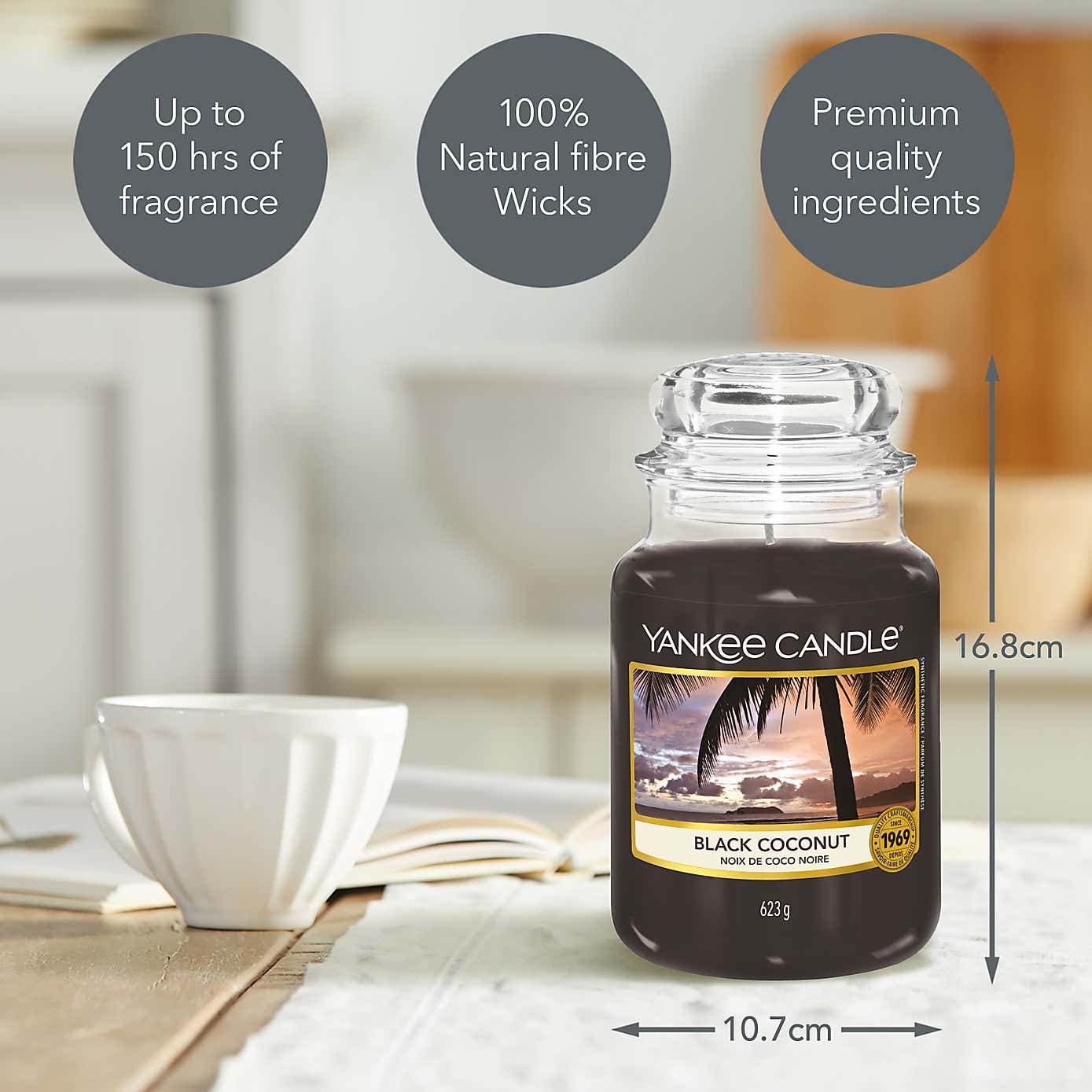 Yankee Candle Black Coconut Original Large Jar Candle