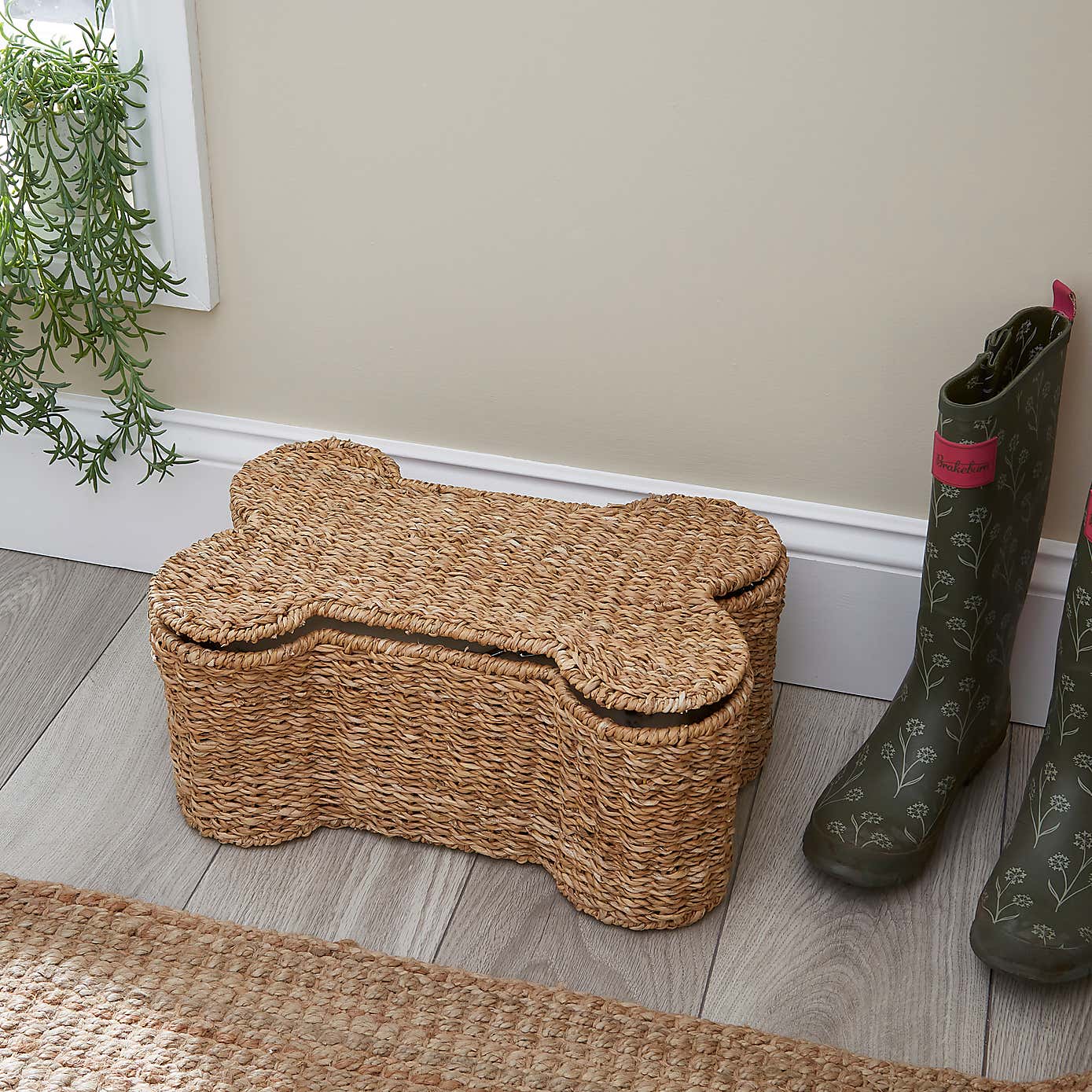 Seagrass Bone Storage Basket Natural