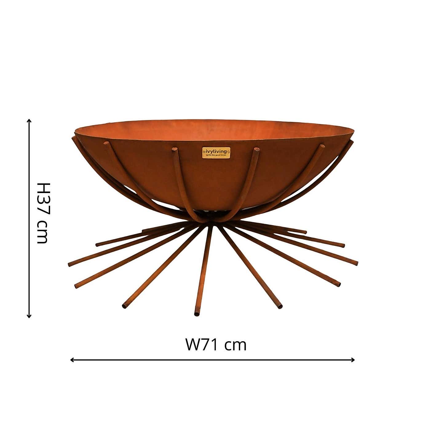 Ivyline Outdoor Metal Dakota Fire Pit