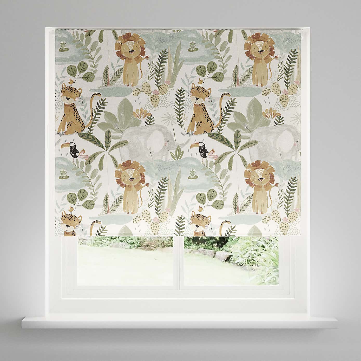 Jungle Twist Safe Natural Blackout Roller Blind
