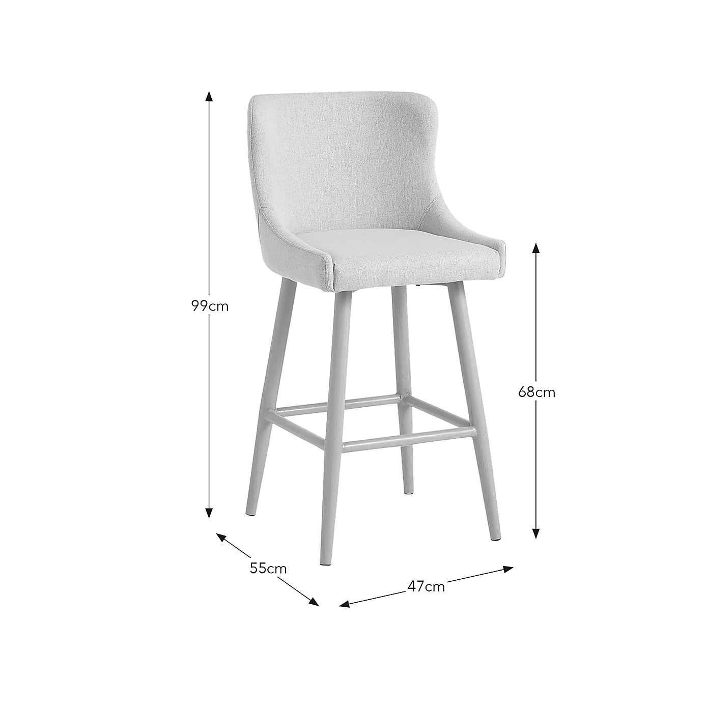 Montreal Bar Stool, Natural Fabric