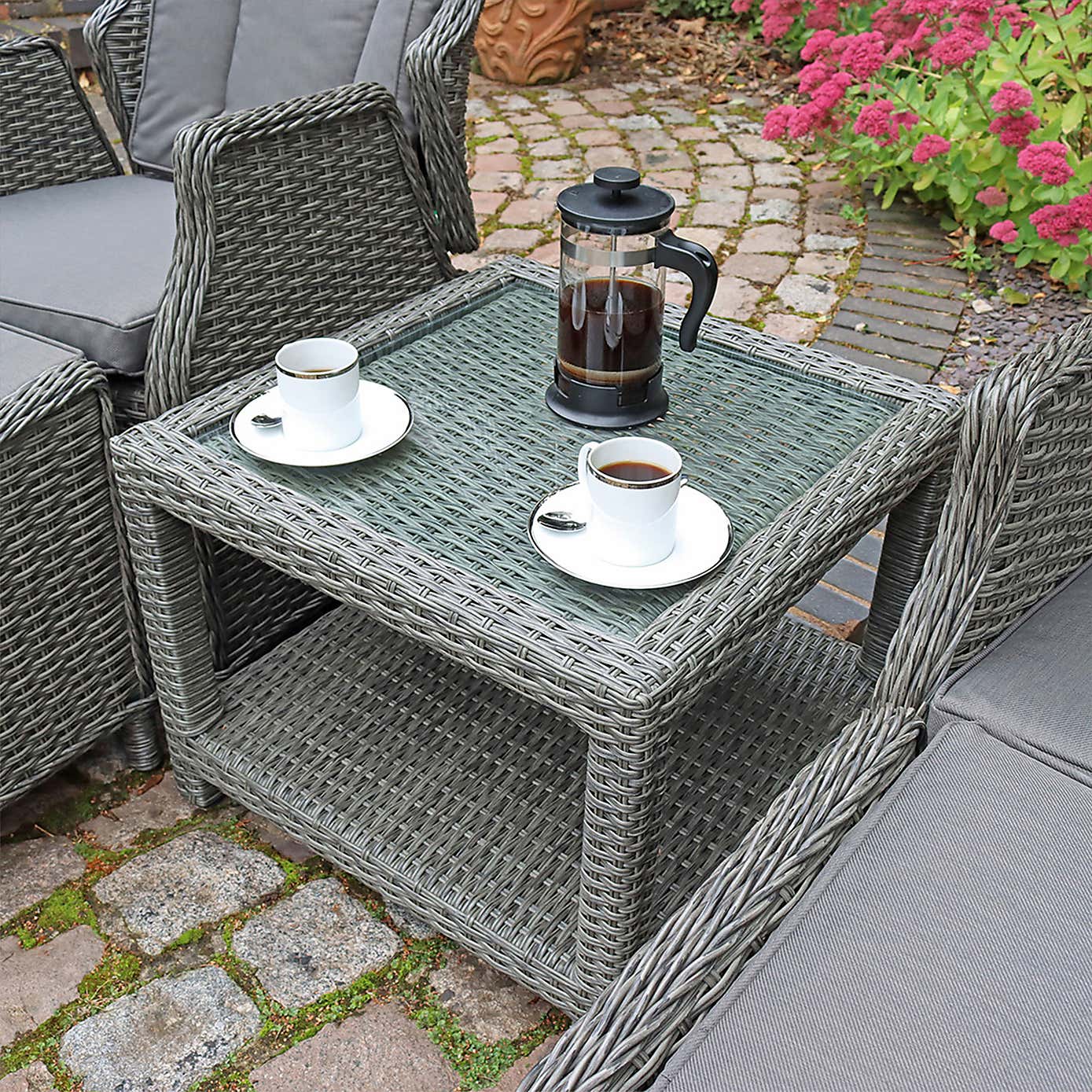 A.Mir Paris 5 Piece Deluxe Outdoor Reclining Chair Set