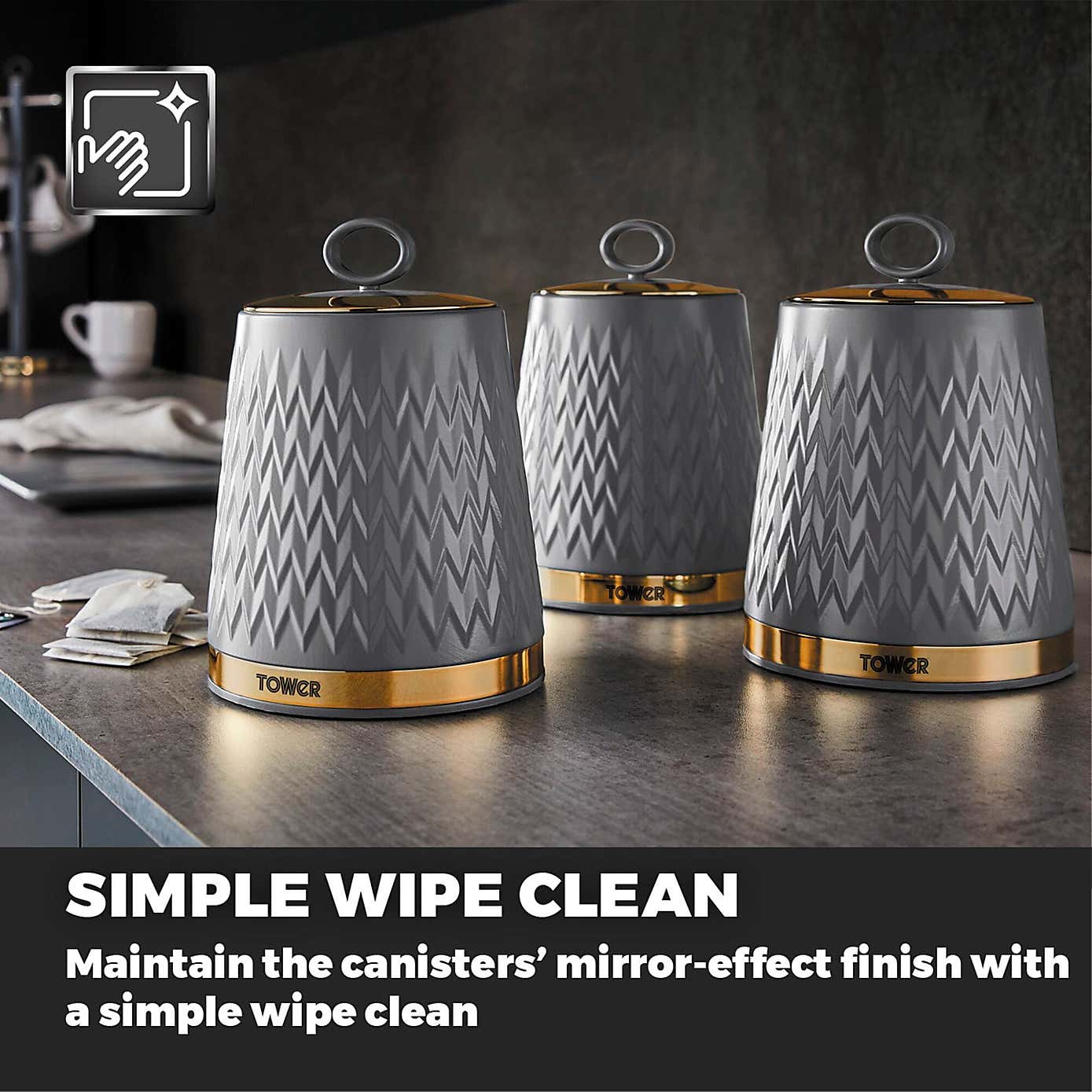 Tower Set of 3 Empire Canisters