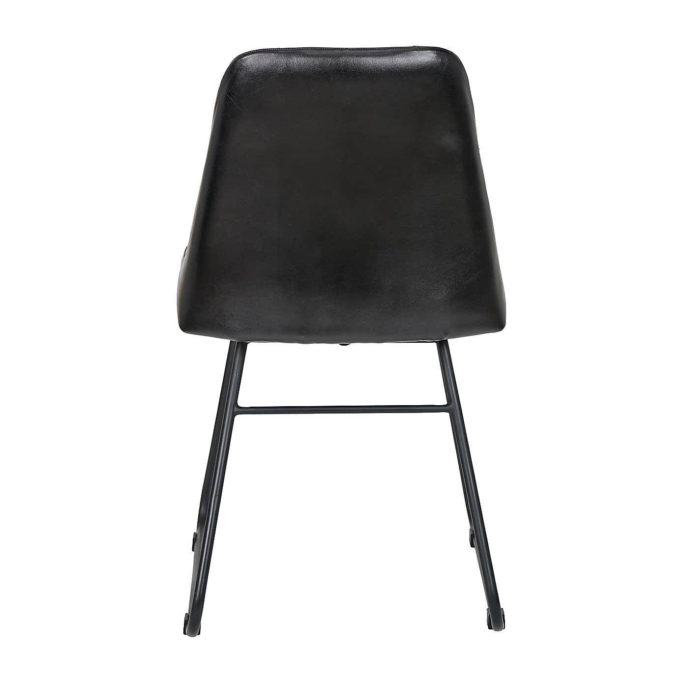 Camillo Diamond Back Dining Chair, Leather
