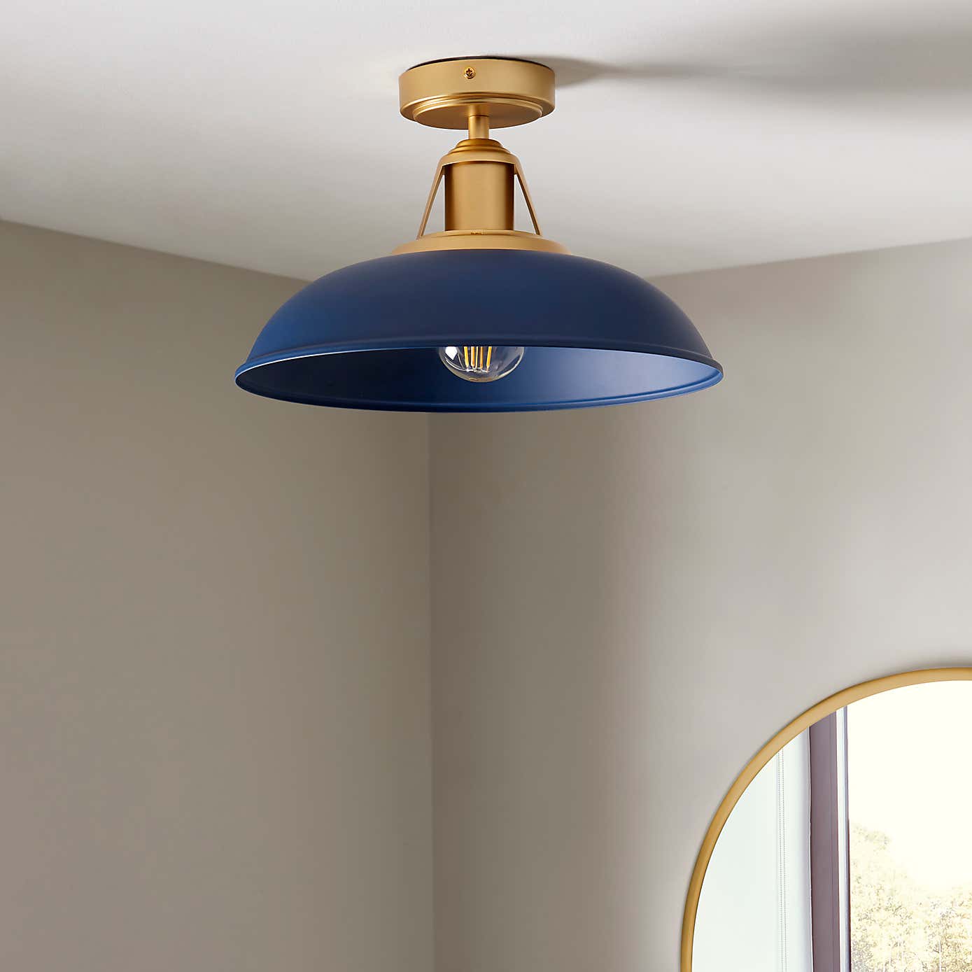 Oraya Bathroom 1 Light Flush Ceiling Fitting