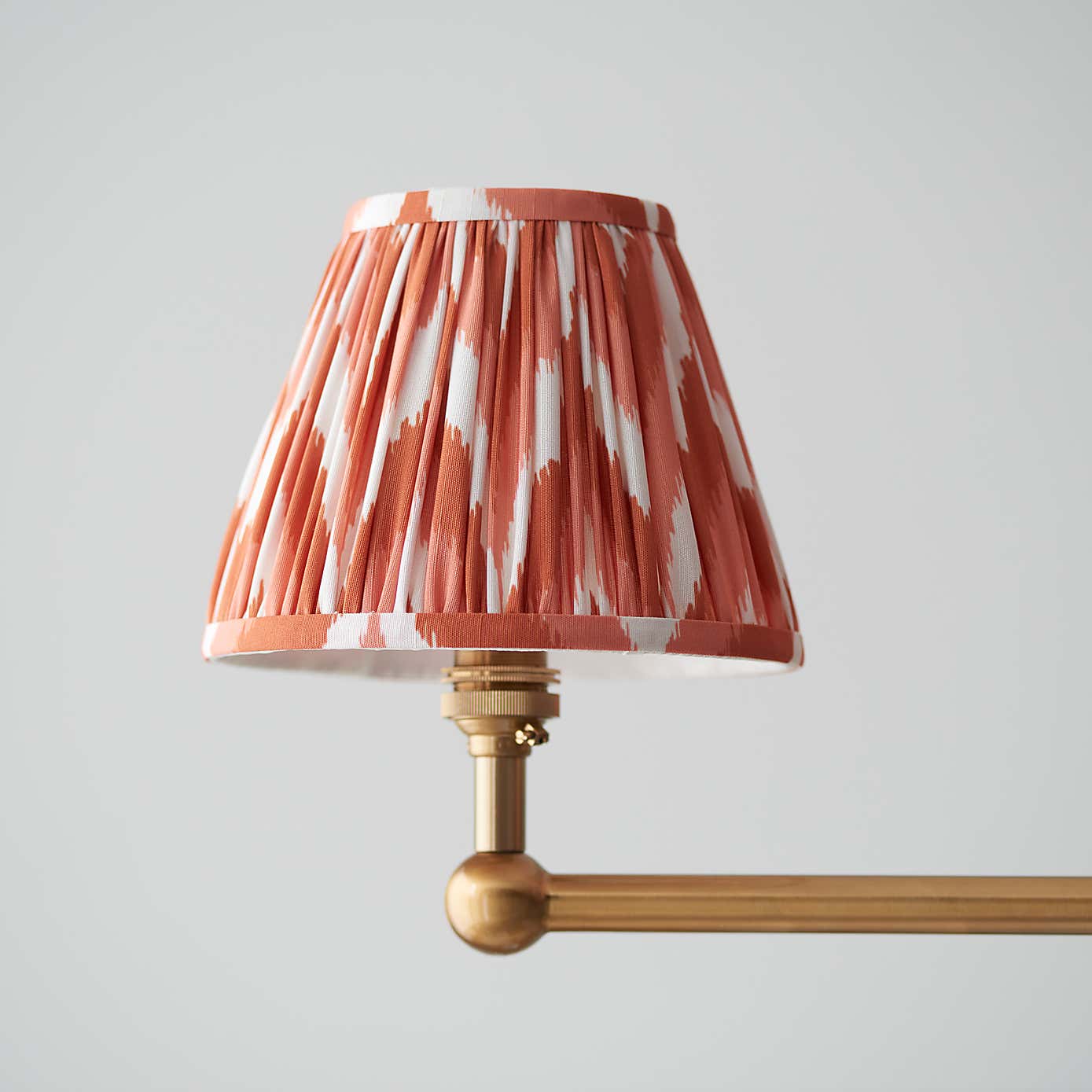 Vogue Javier 4 Light Adjustable Diner Light with Orange Zigzag Lamp Shades