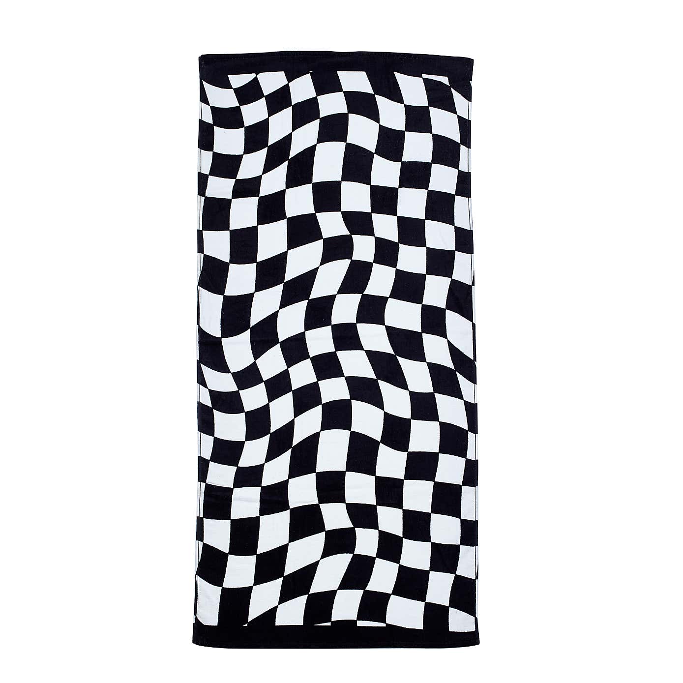 Catherine Lansfield Checkerboard Beach Towel