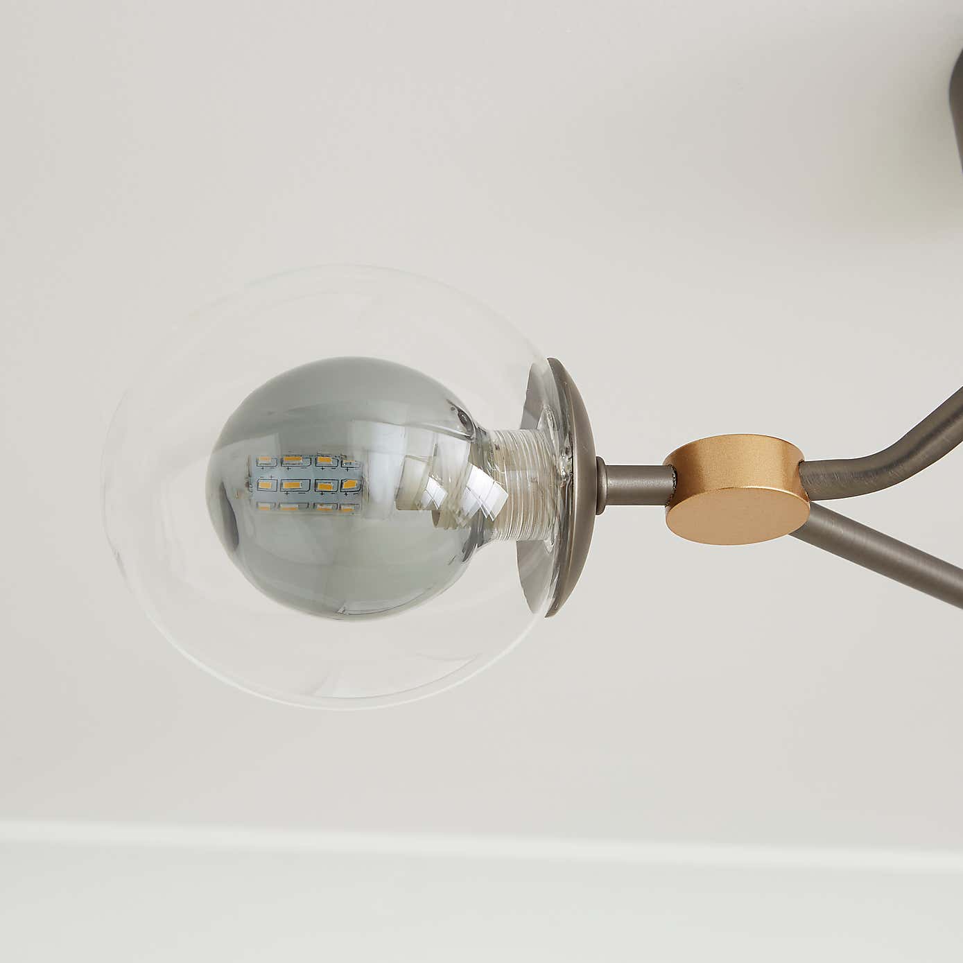 Molecular Industrial 3 Light Semi Flush Ceiling Light