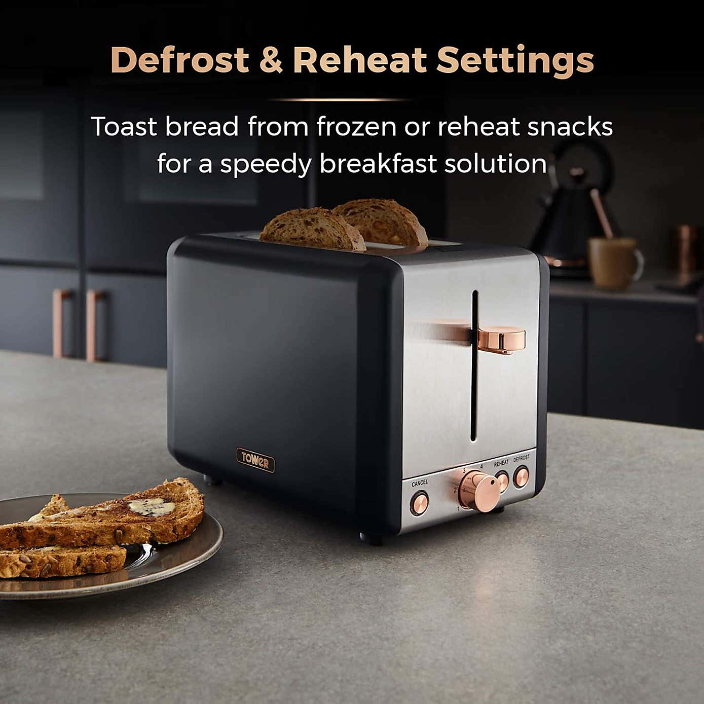 TOWER Cavaletto 2 Slice Toaster