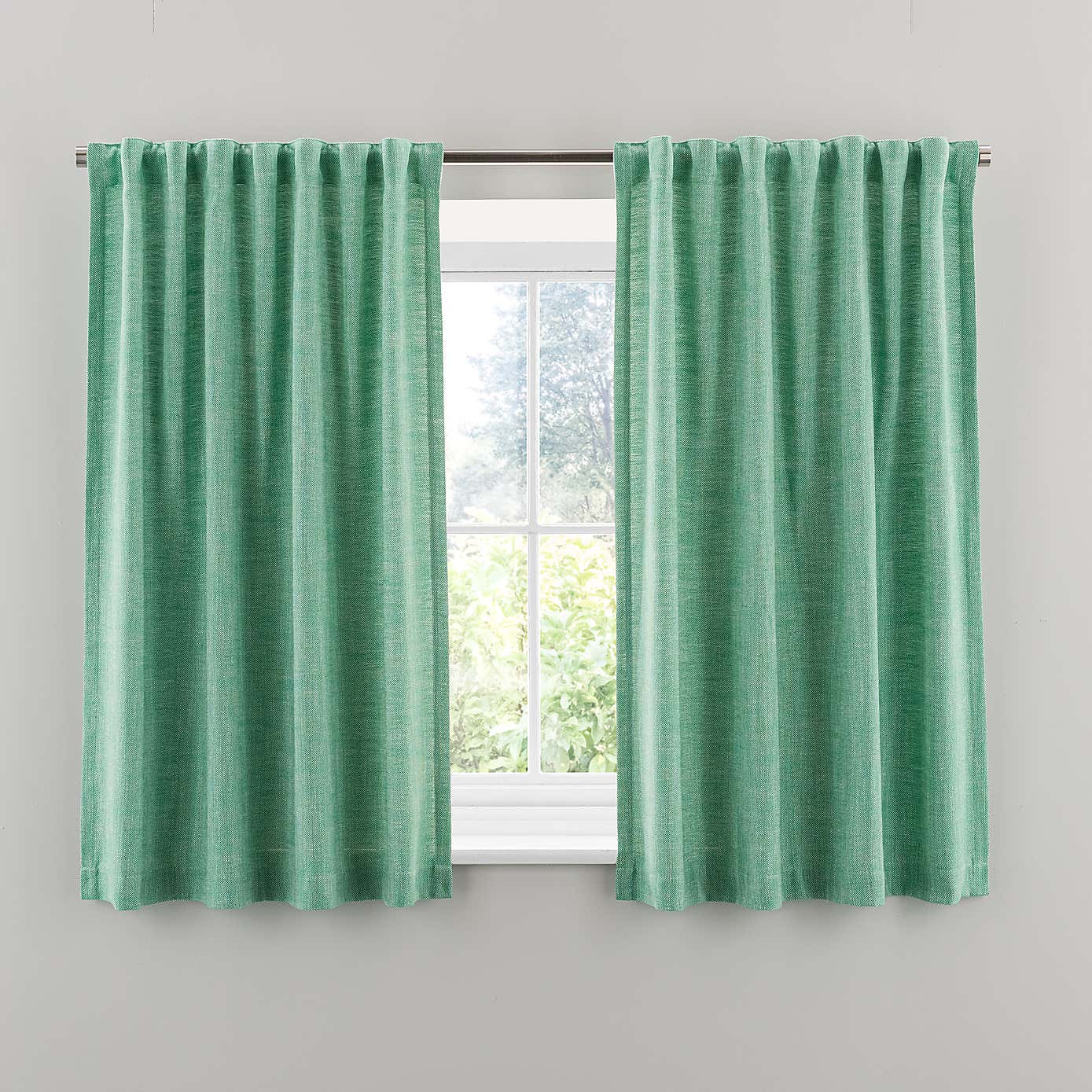 Zia Linen Look Multi Header Unlined Curtains