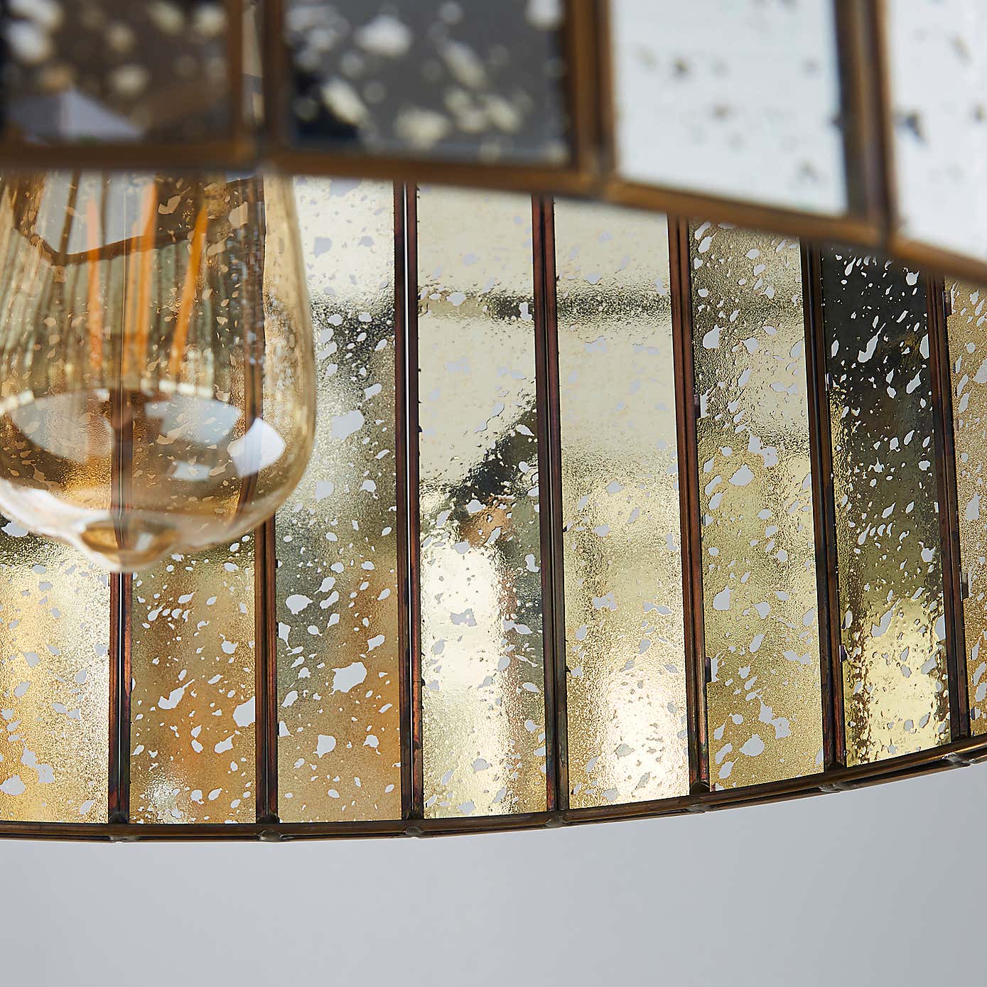 Seraphina 1 Light Mercury Glass Pendant Ceiling Fitting