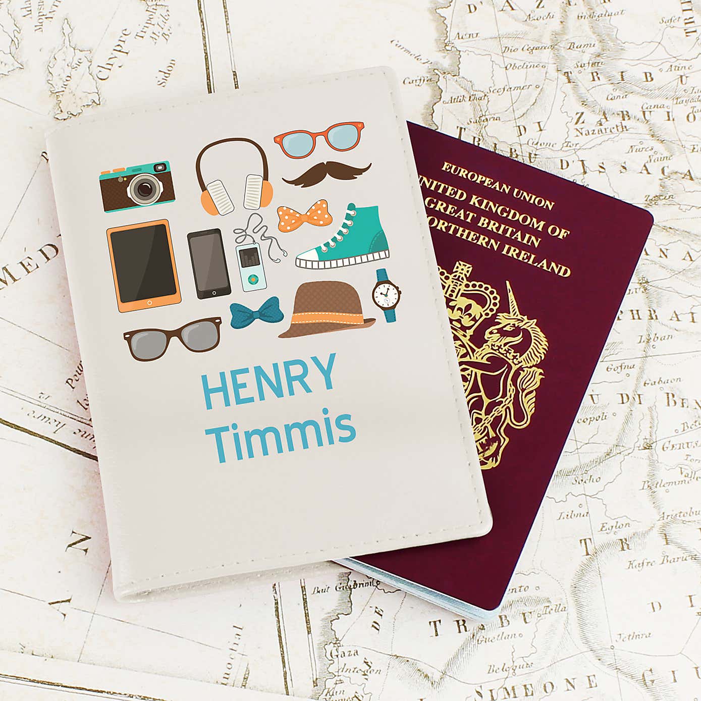 Personalised Male Essentials Passport Holder