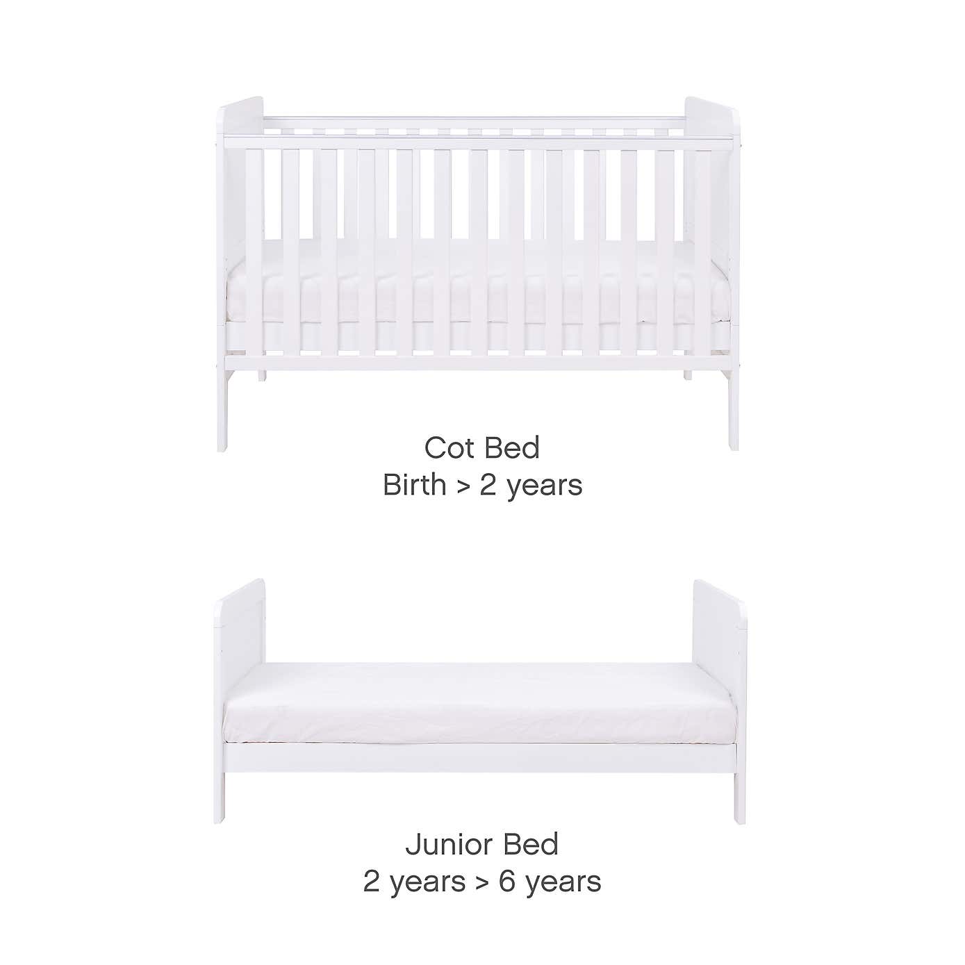 Tutti Bambini Rio Cot Bed with Cot Top Changer and Mattress