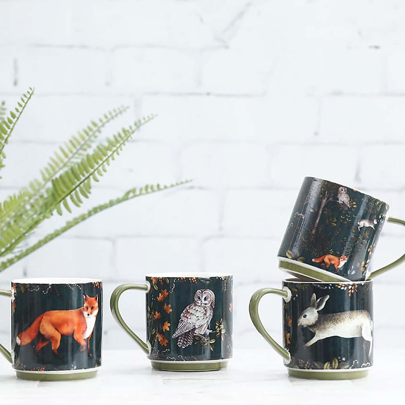 Set of 4 MM Living Briar Stacking Mugs