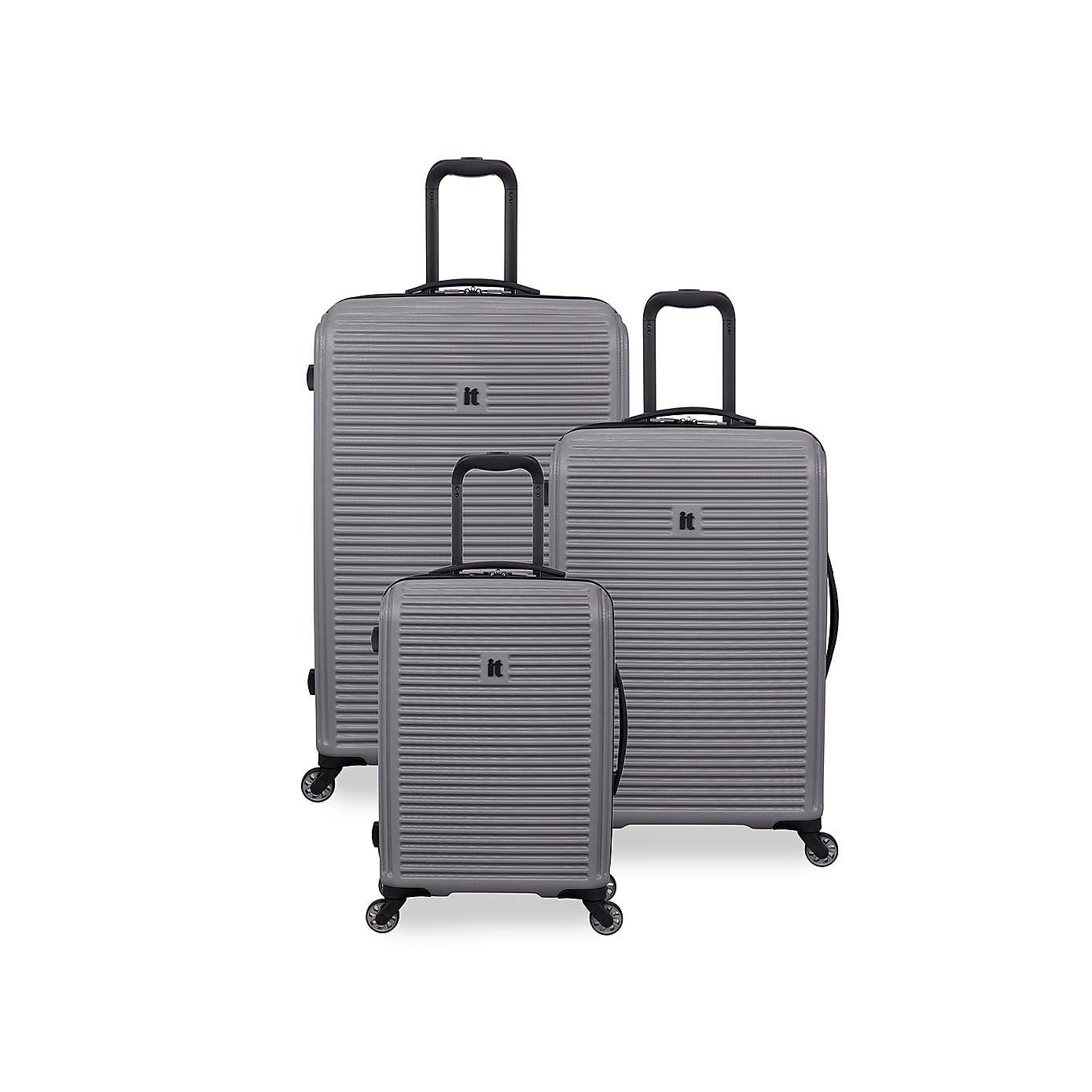 IT Luggage Set of 3 Shutter Hard Shell Suitcases