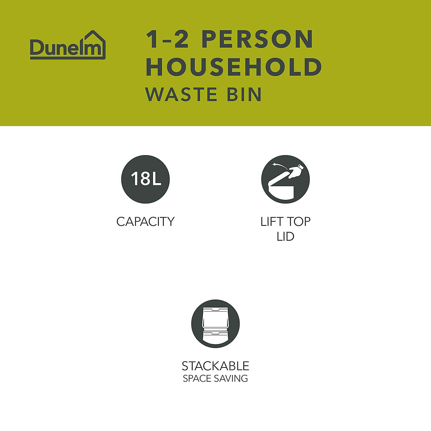 Stackable 18L Plastic Bin