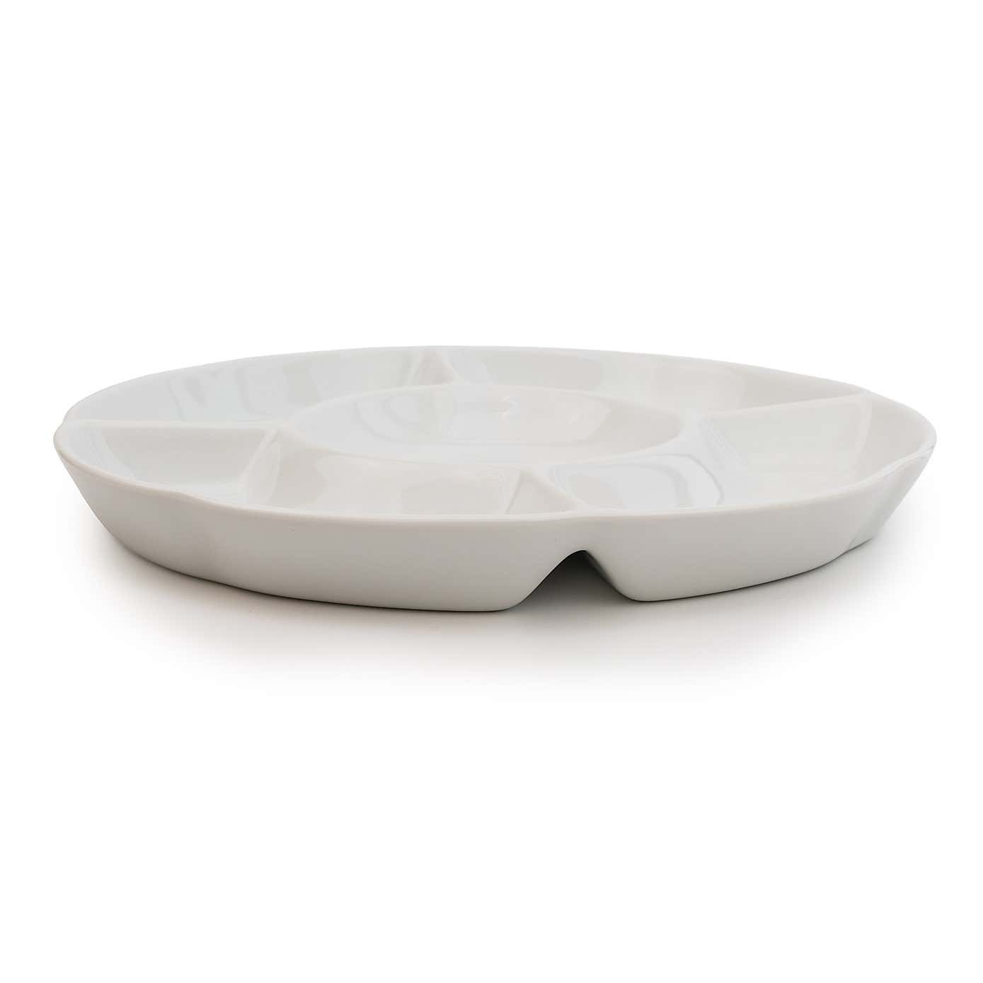 White Divided Serving Dish