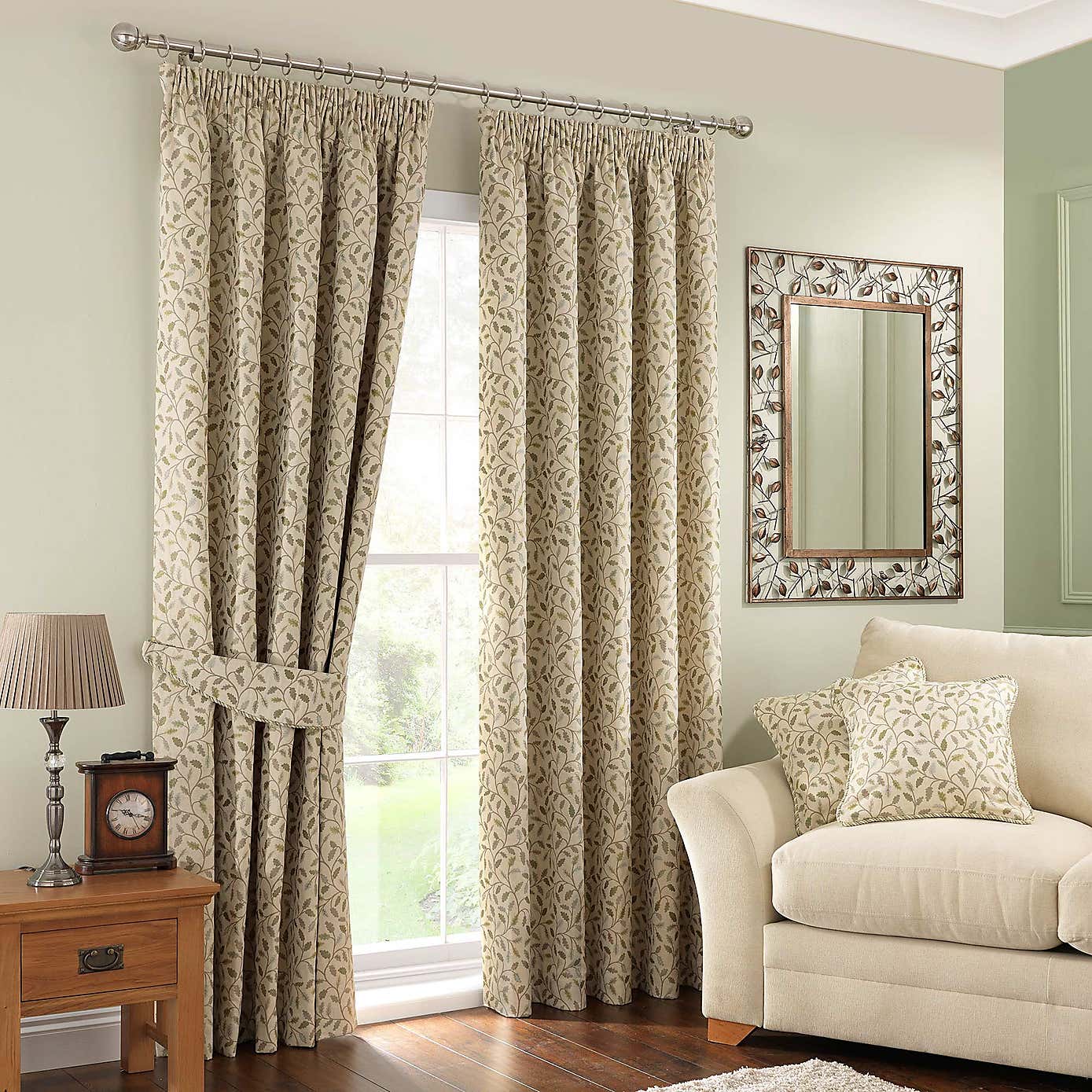 Heritage Glava Pencil Pleat Curtains