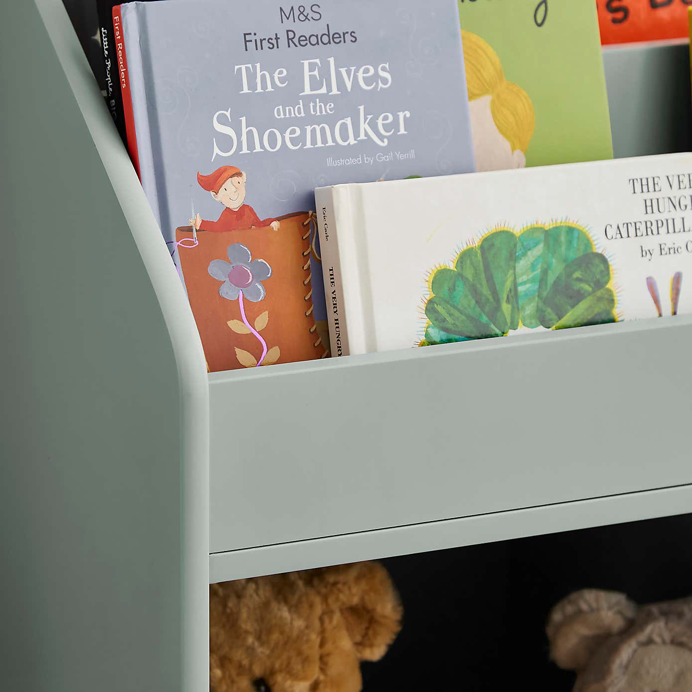 Kids Bookcase with Storage White