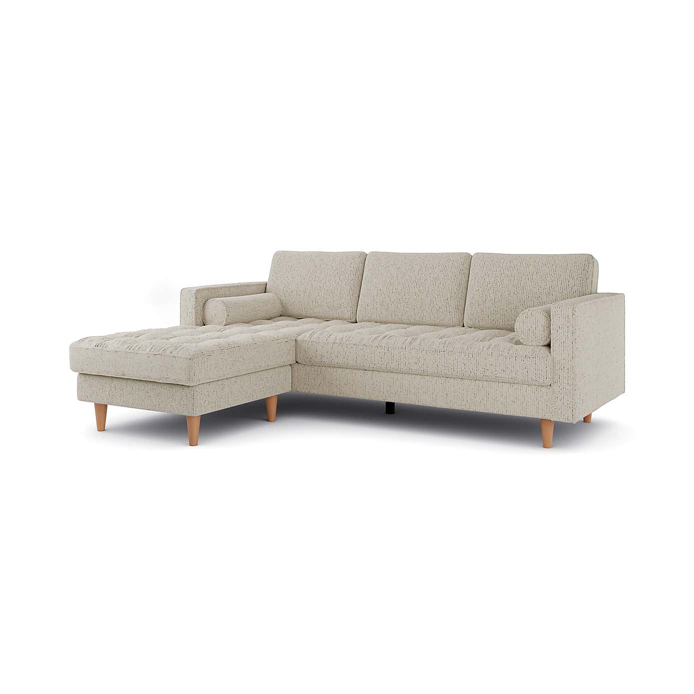 Zoe Boucle Fleck Corner Chaise Sofa