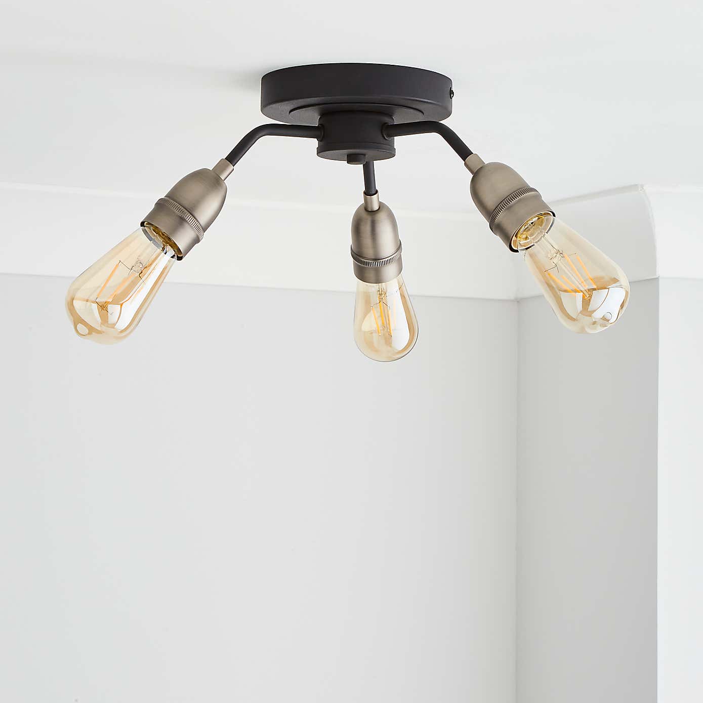 Marsden 3 Light Semi Flush Ceiling Fitting