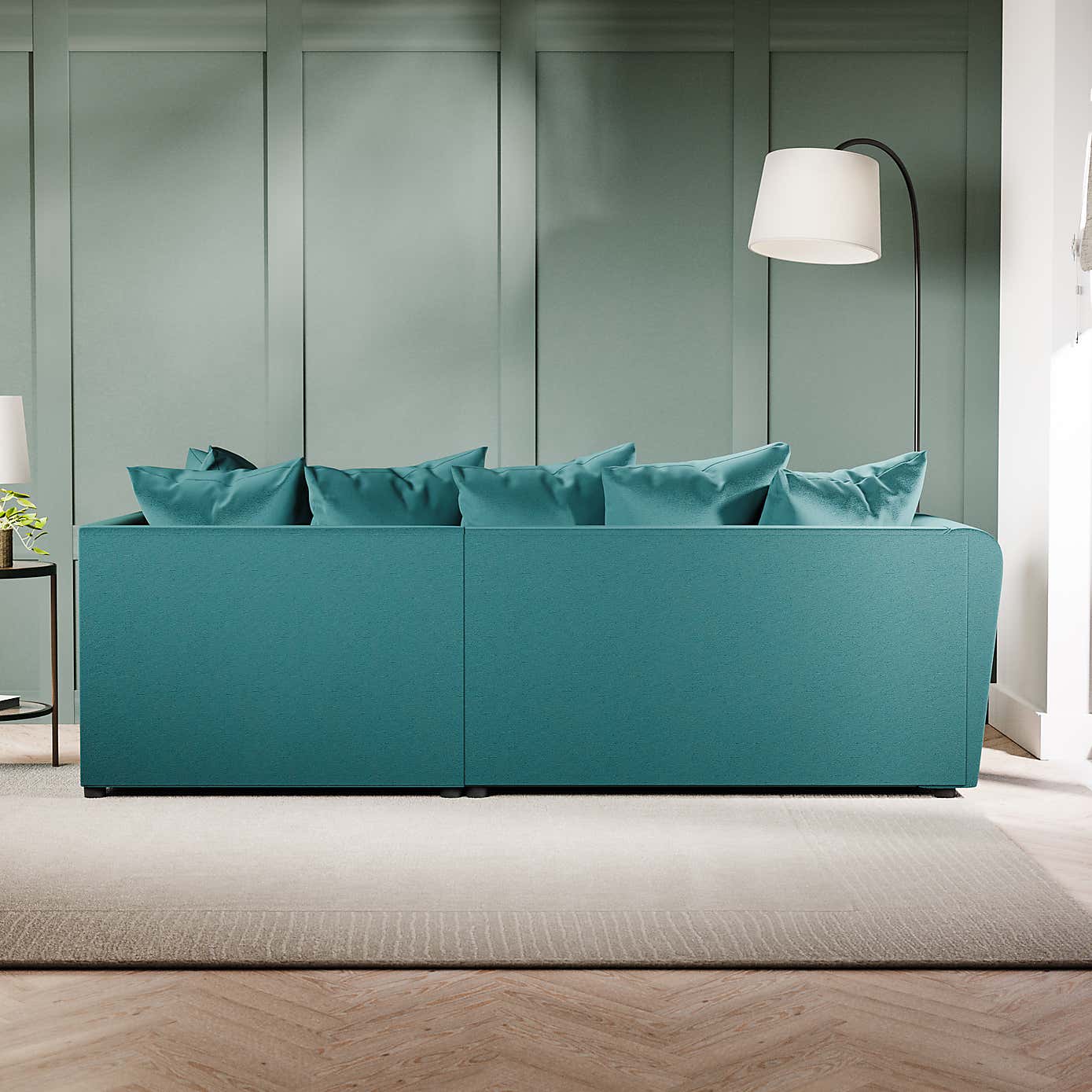 Blake Curved Arm Opulent Velvet Corner Chaise Sofa