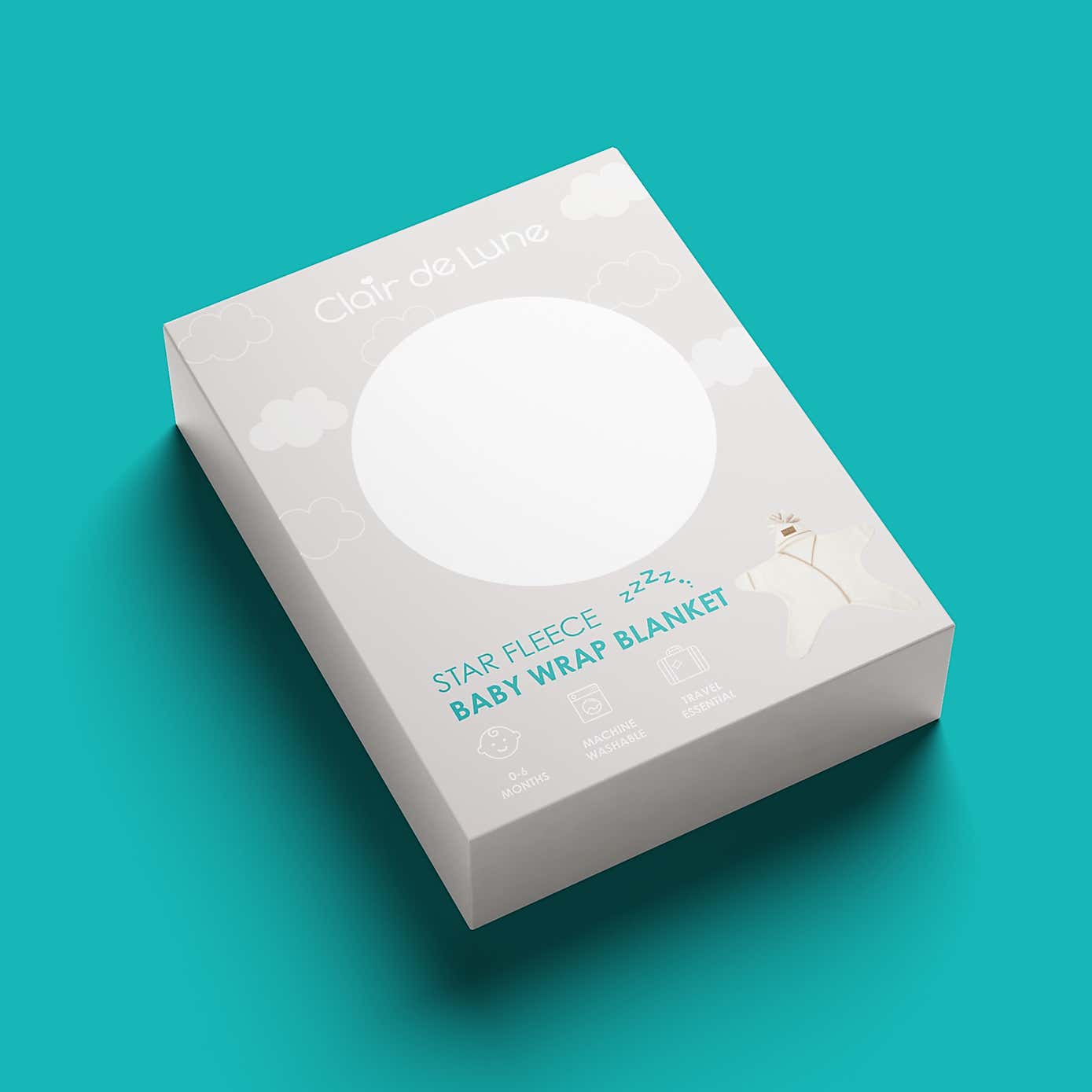 Clair de Lune Star Fleece Wrap Blanket