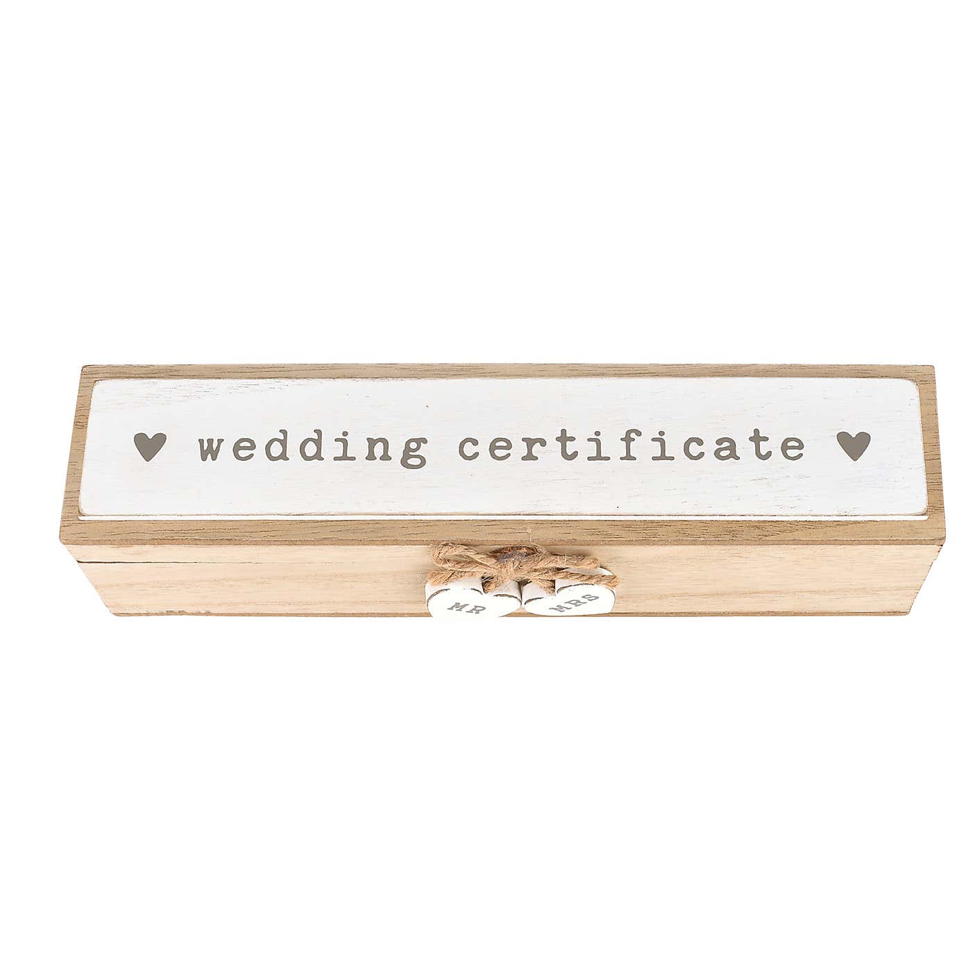 Love Story Natural Wood Wedding Certificate Holder